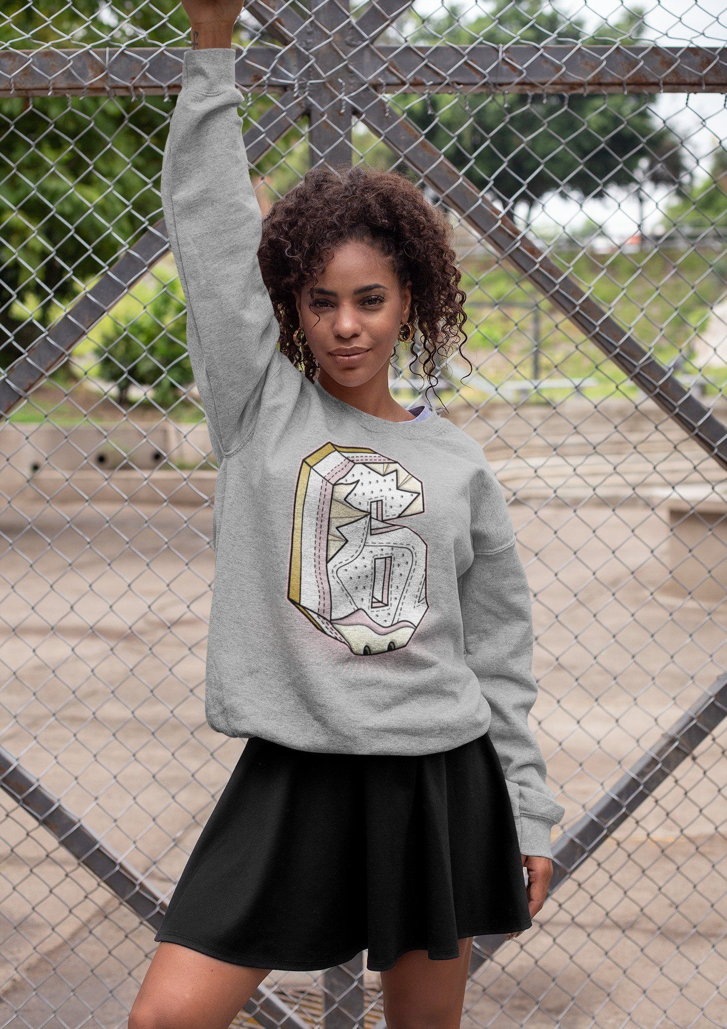 Six Statue Unisex Tops - Air Jordan 6 Gold Hoops