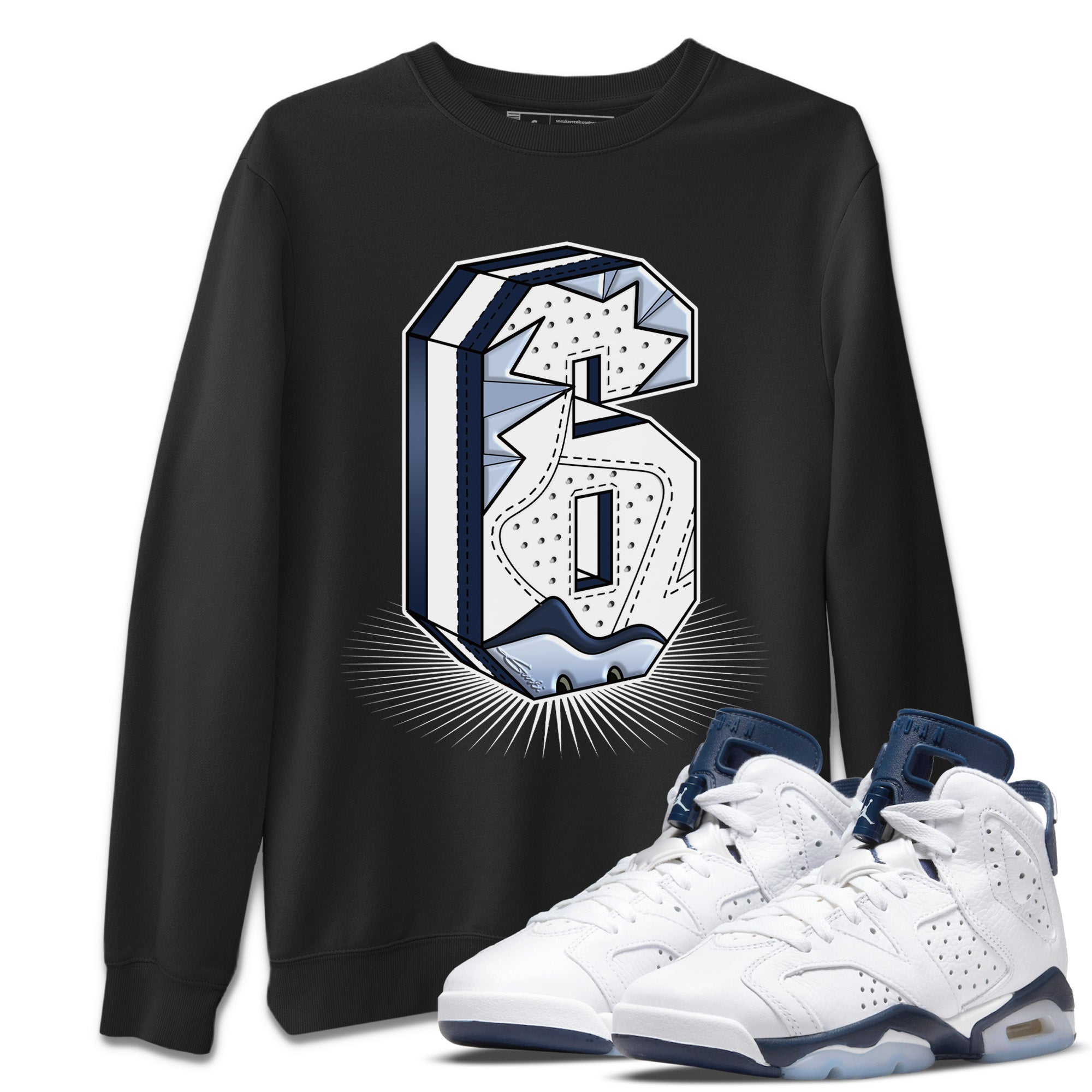 Six Statue Unisex Tops - Air Jordan 6 Midnight Navy