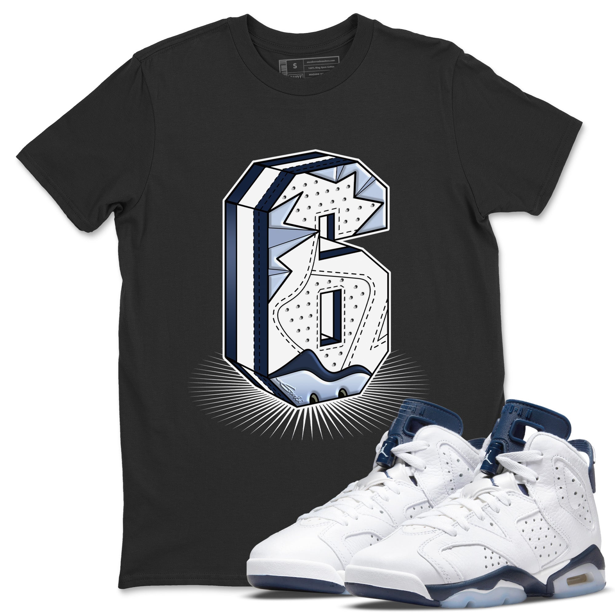 Six Statue Unisex Tops - Air Jordan 6 Midnight Navy