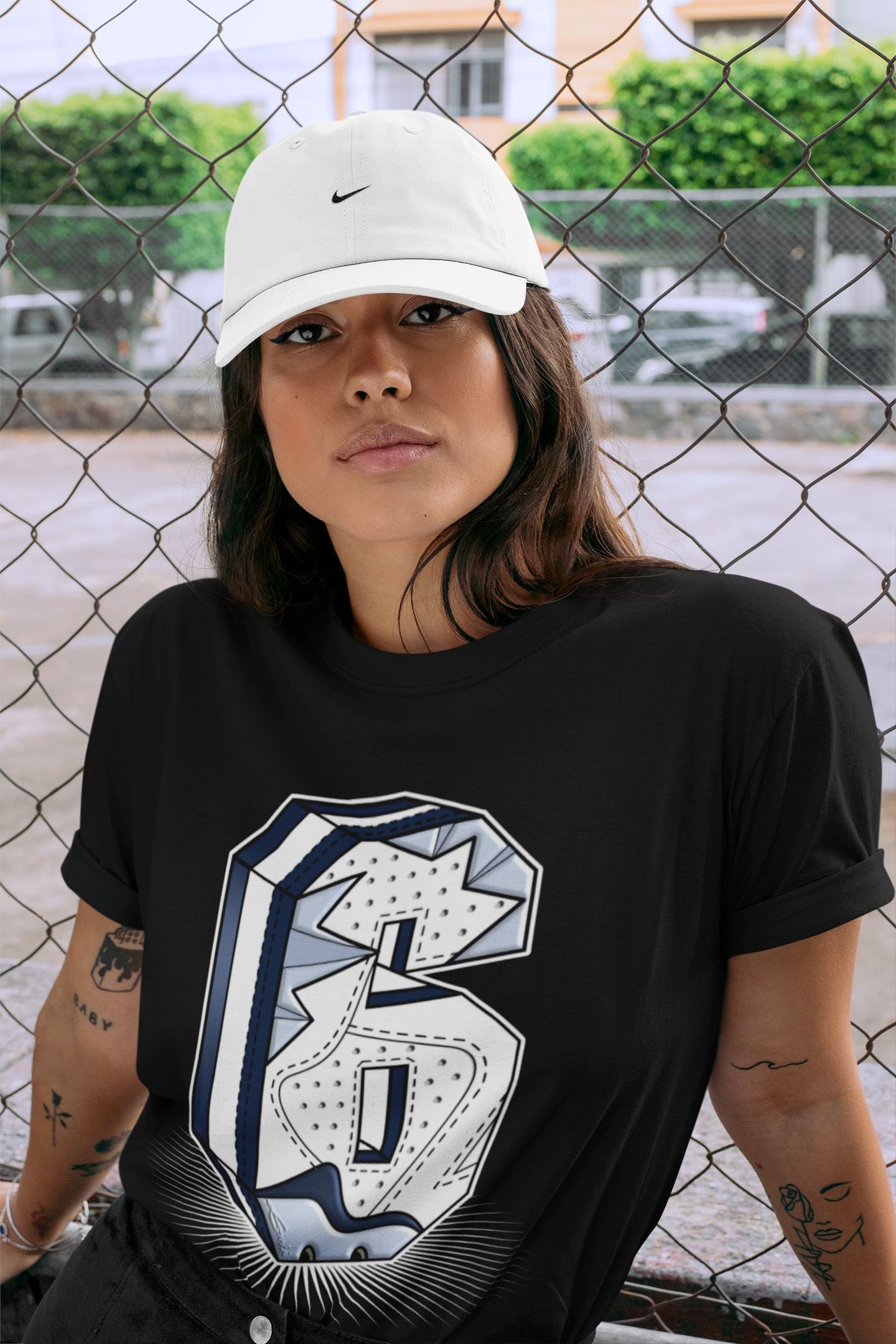Six Statue Unisex Tops - Air Jordan 6 Midnight Navy