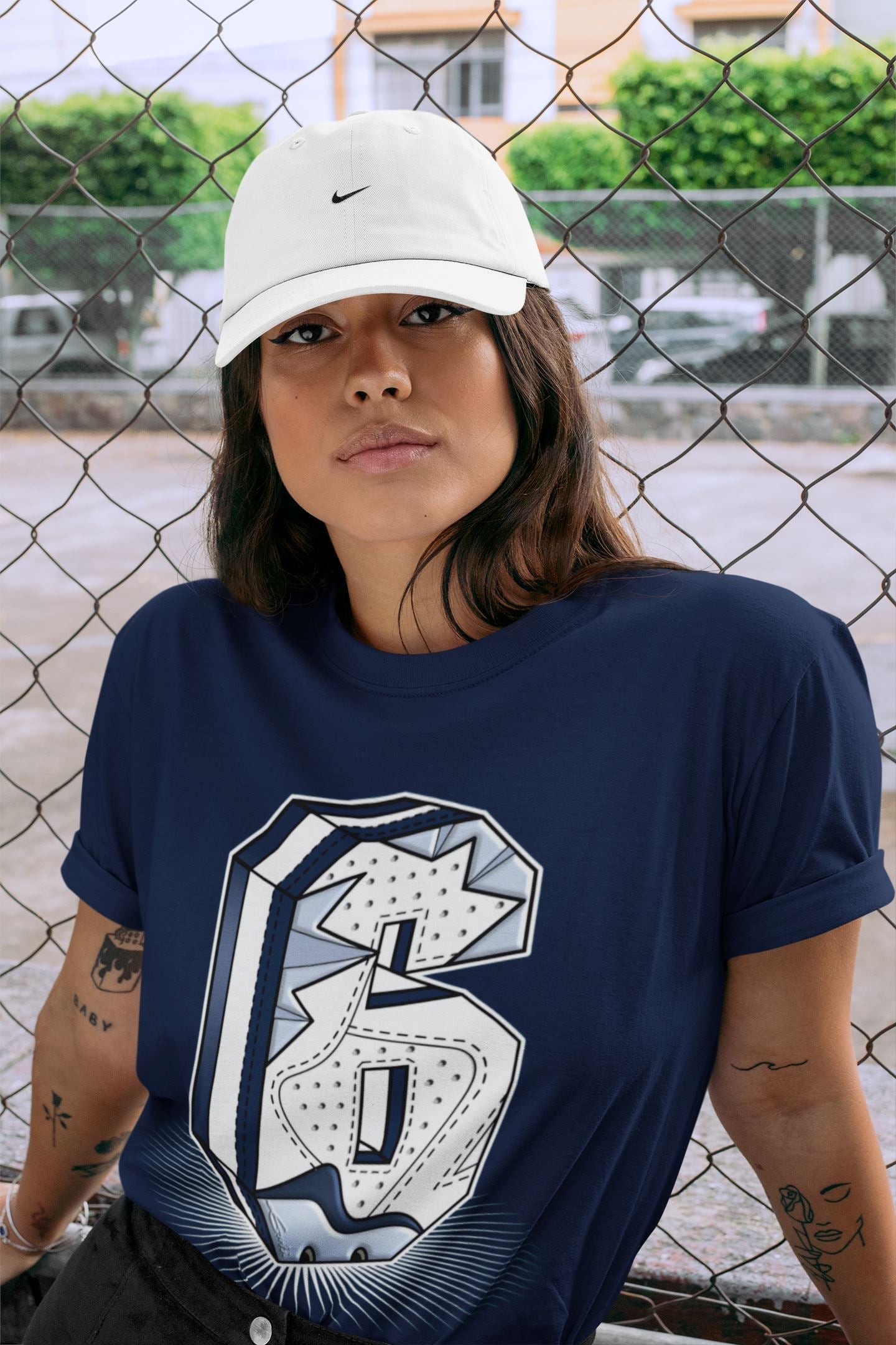 Six Statue Unisex Tops - Air Jordan 6 Midnight Navy