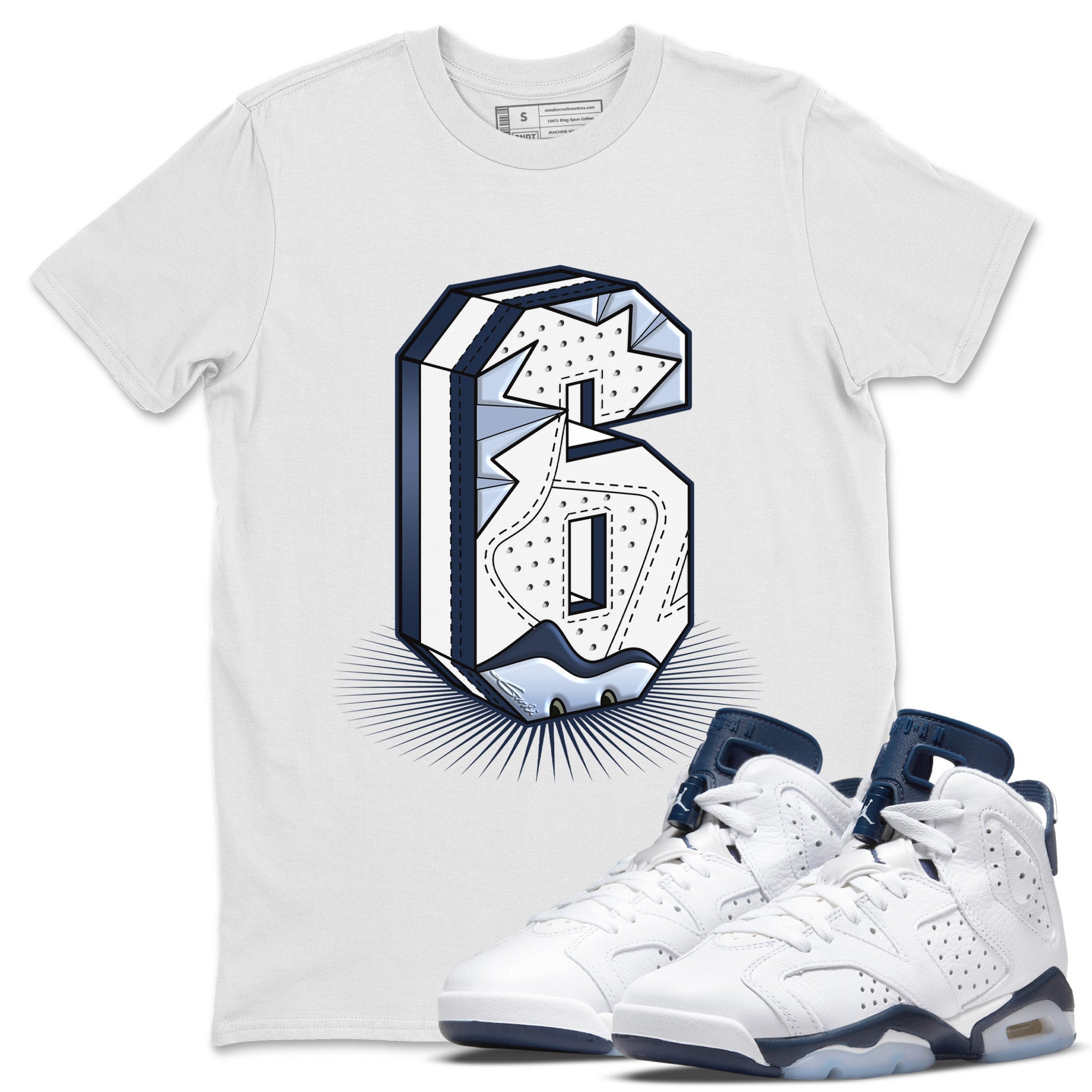 Six Statue Unisex Tops - Air Jordan 6 Midnight Navy