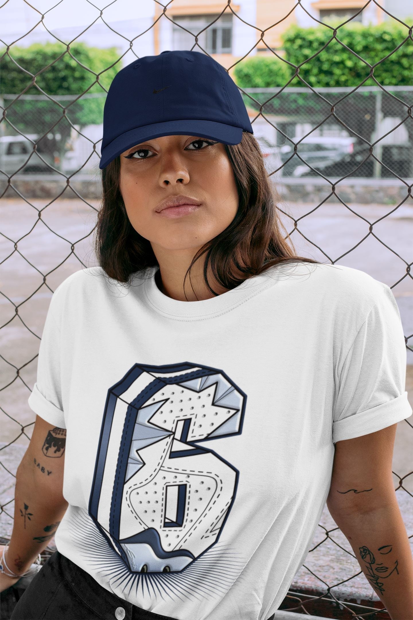 Six Statue Unisex Tops - Air Jordan 6 Midnight Navy