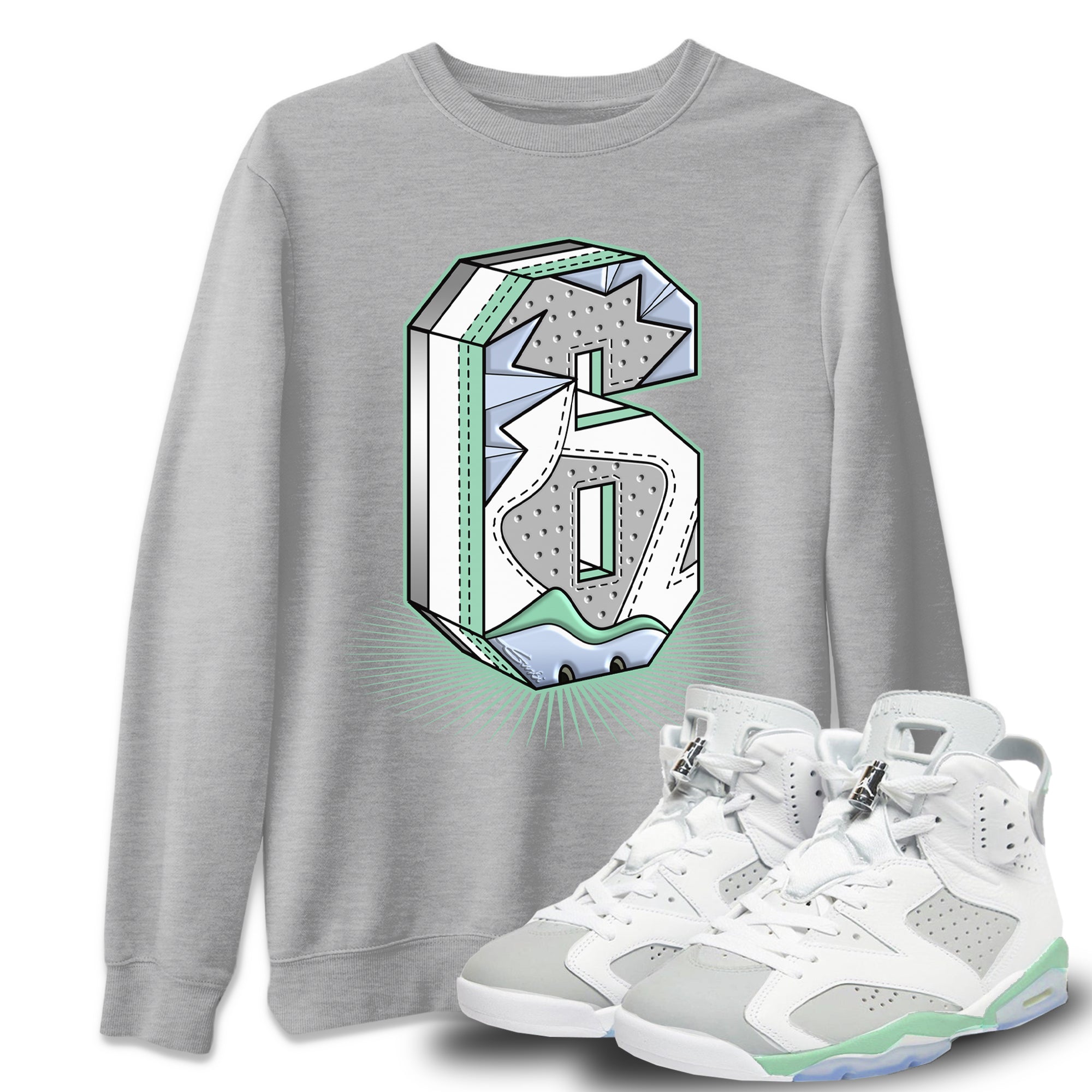 Six Statue Unisex Tops - Air Jordan 6 Mint Foam