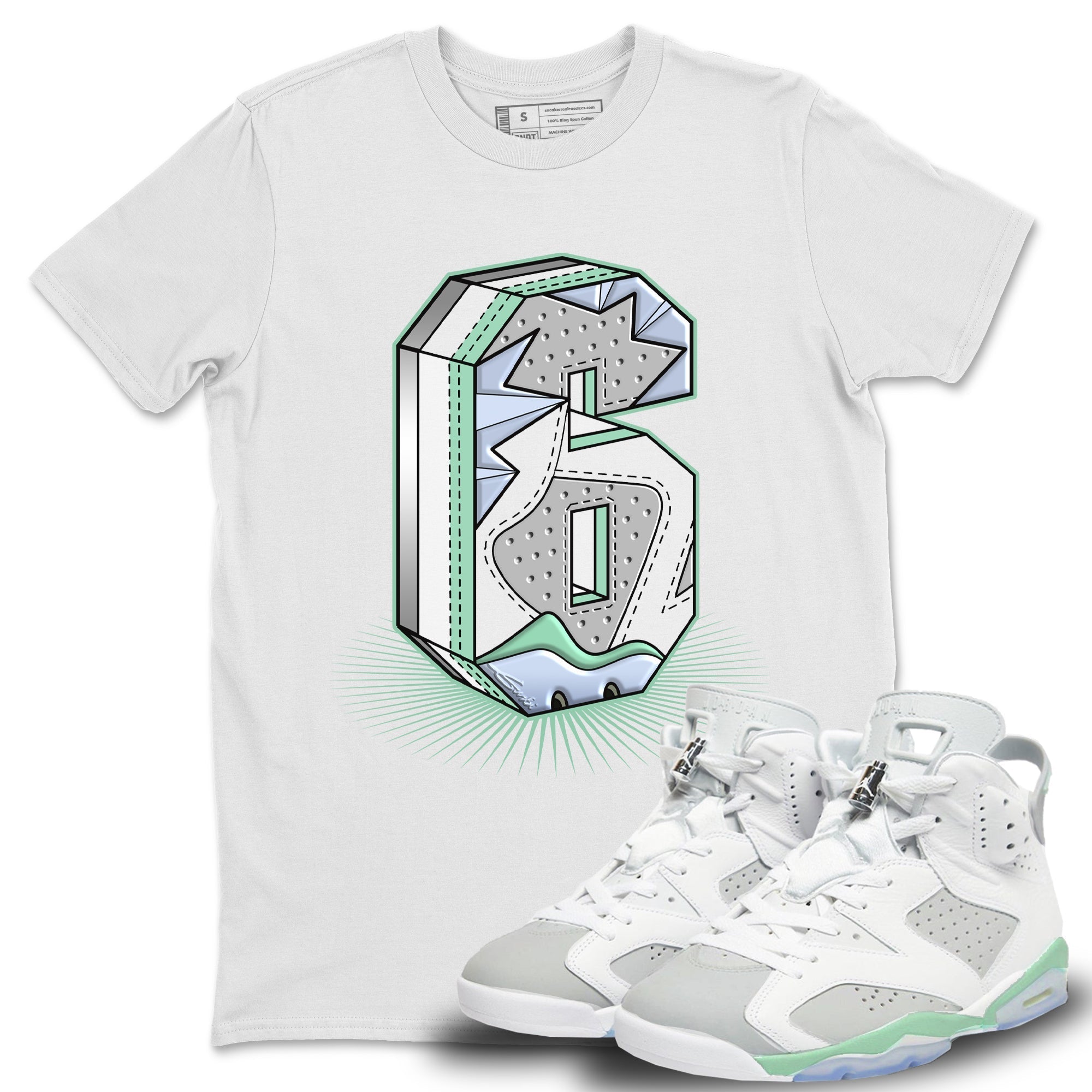 Six Statue Unisex Tops - Air Jordan 6 Mint Foam