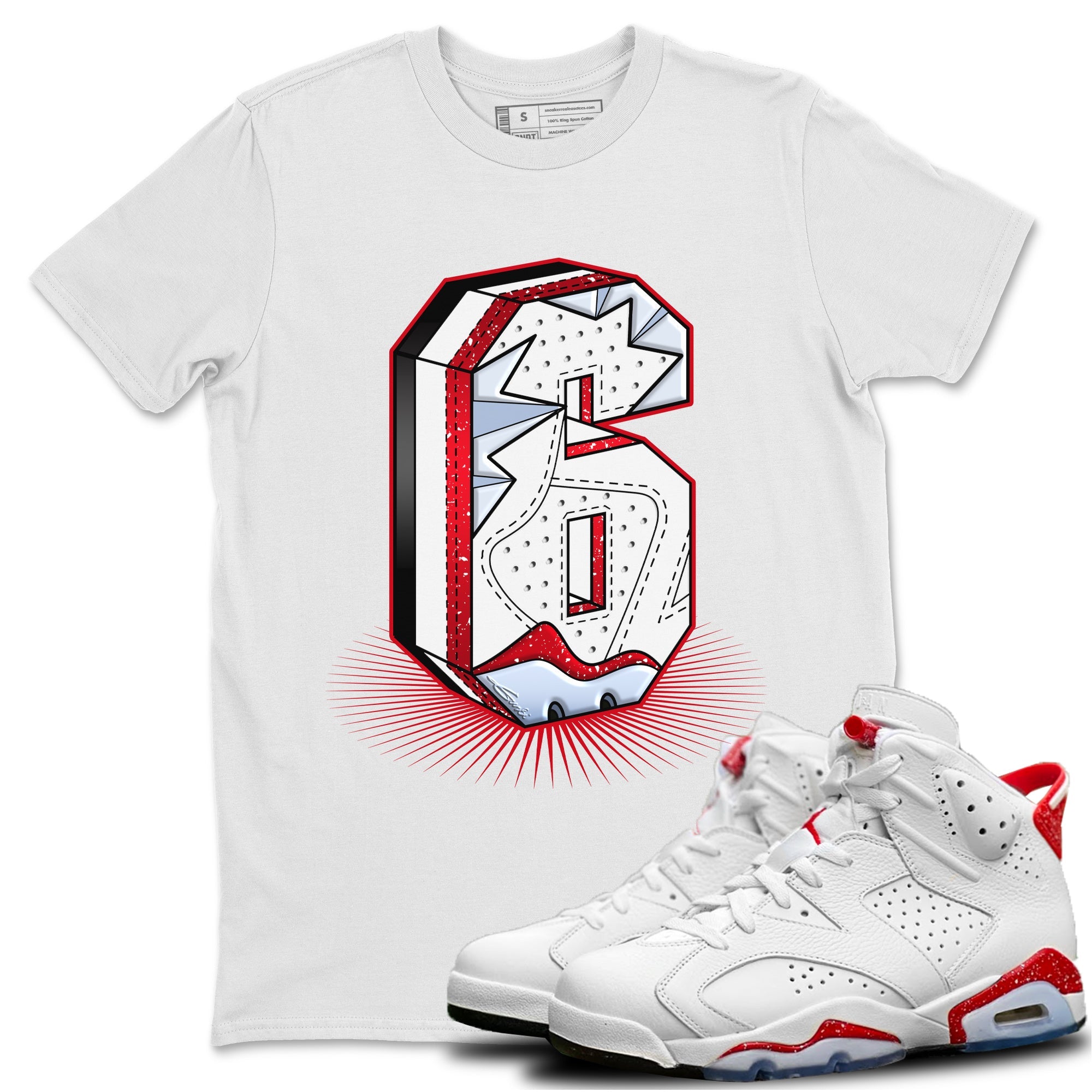 Six Statue Unisex Tops - Air Jordan 6 Red Velvet Cookies