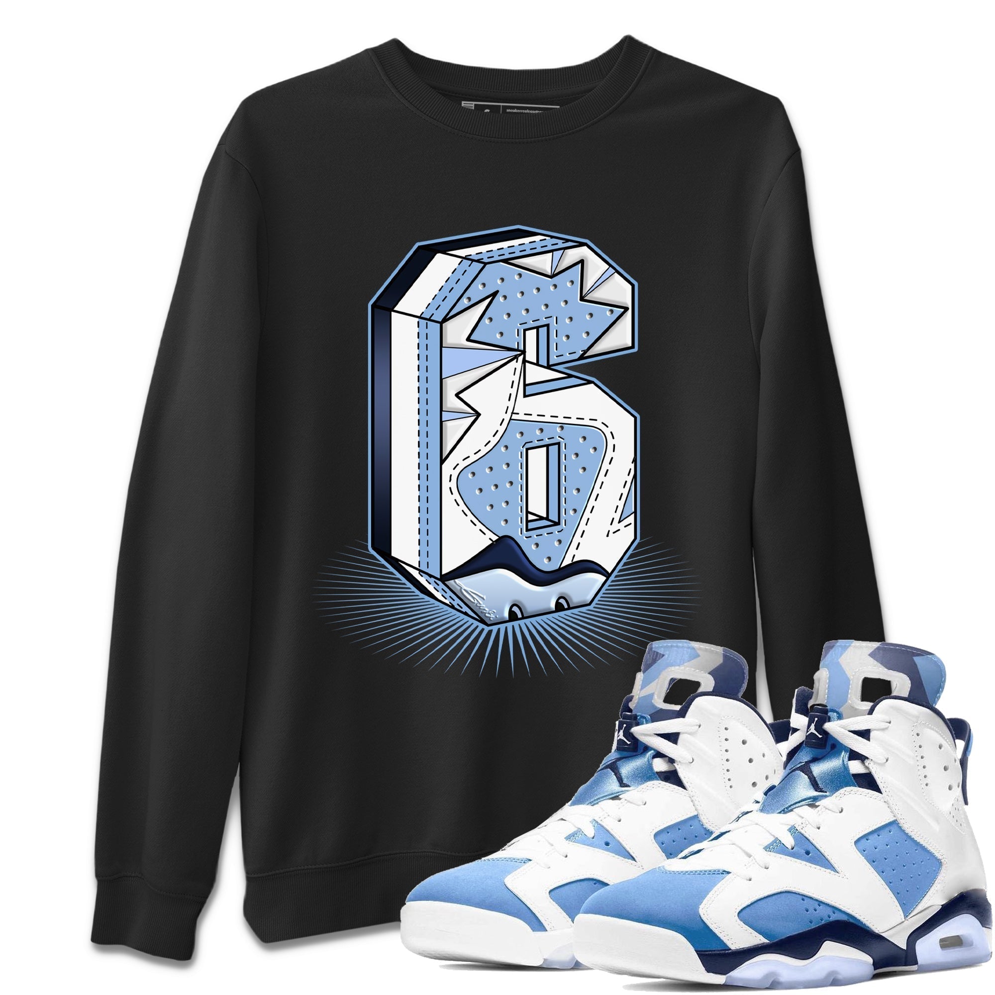 Six Statue Unisex Tops - Air Jordan 6 UNC