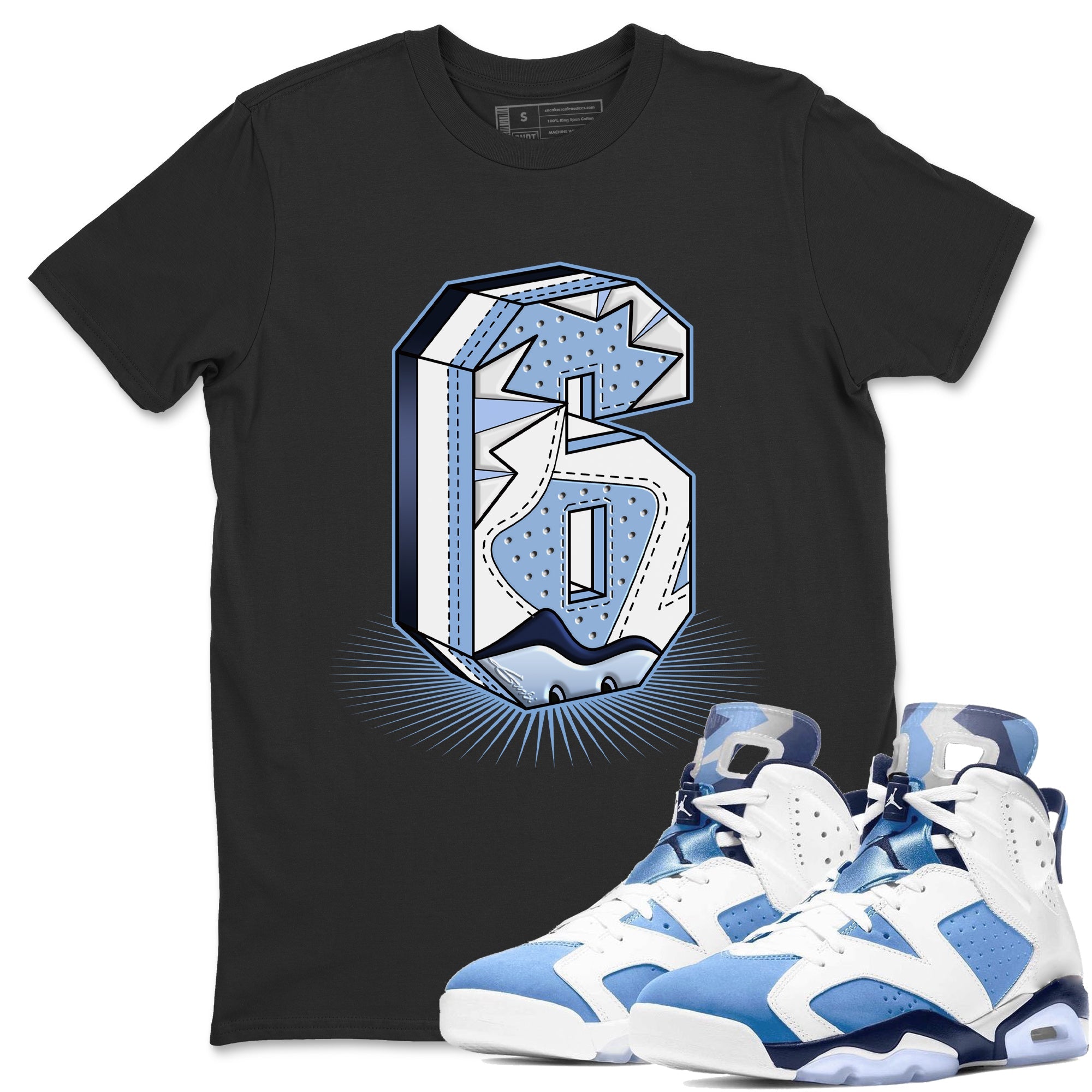 Six Statue Unisex Tops - Air Jordan 6 UNC