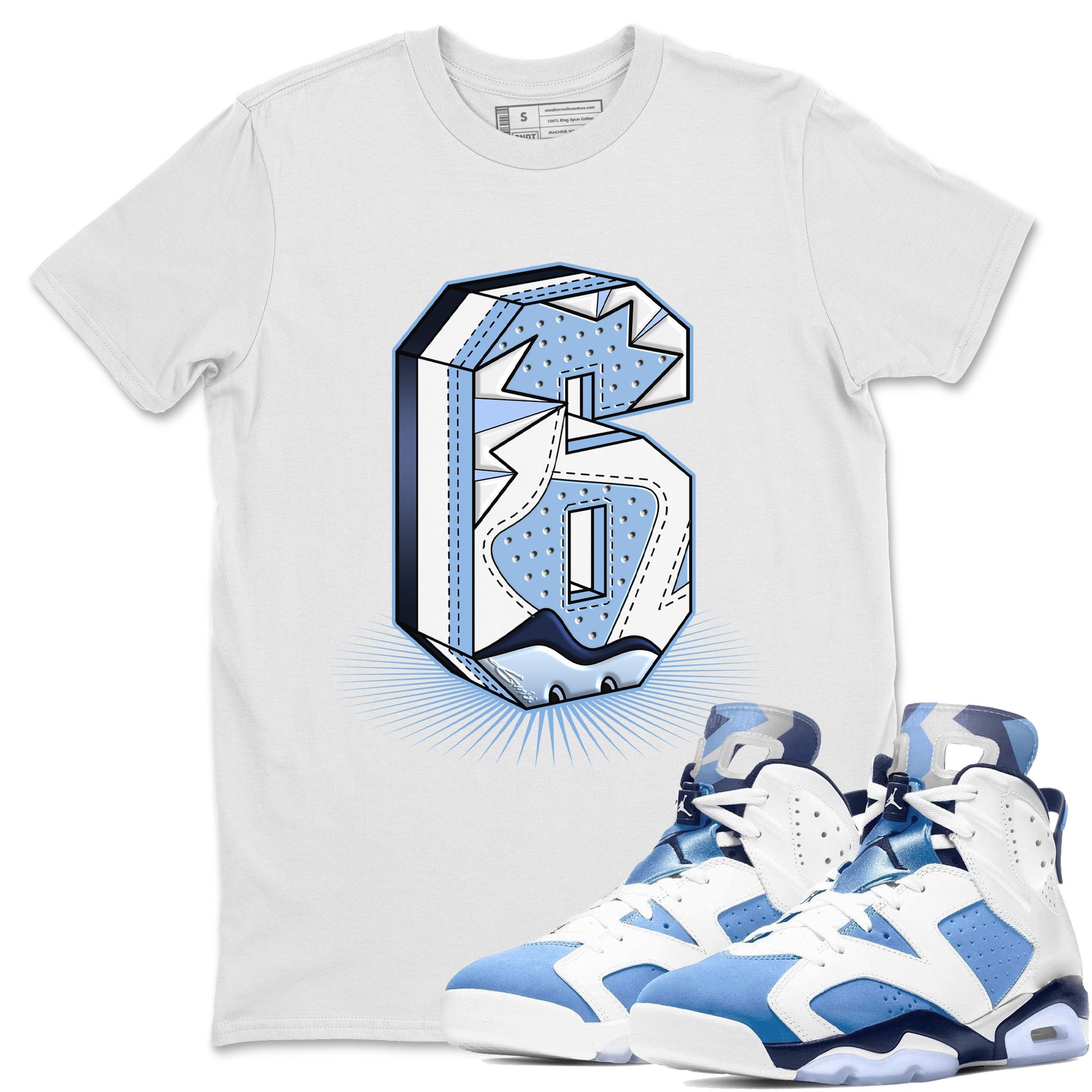 Six Statue Unisex Tops - Air Jordan 6 UNC