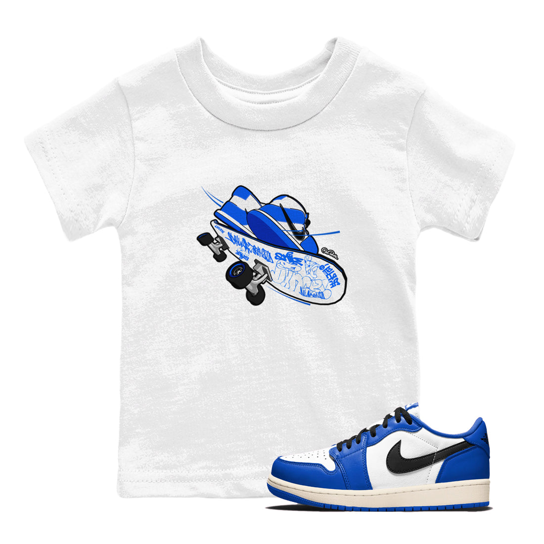 Skateboard snkmatch Tees Kids - Air Jordan 1 Game Royal