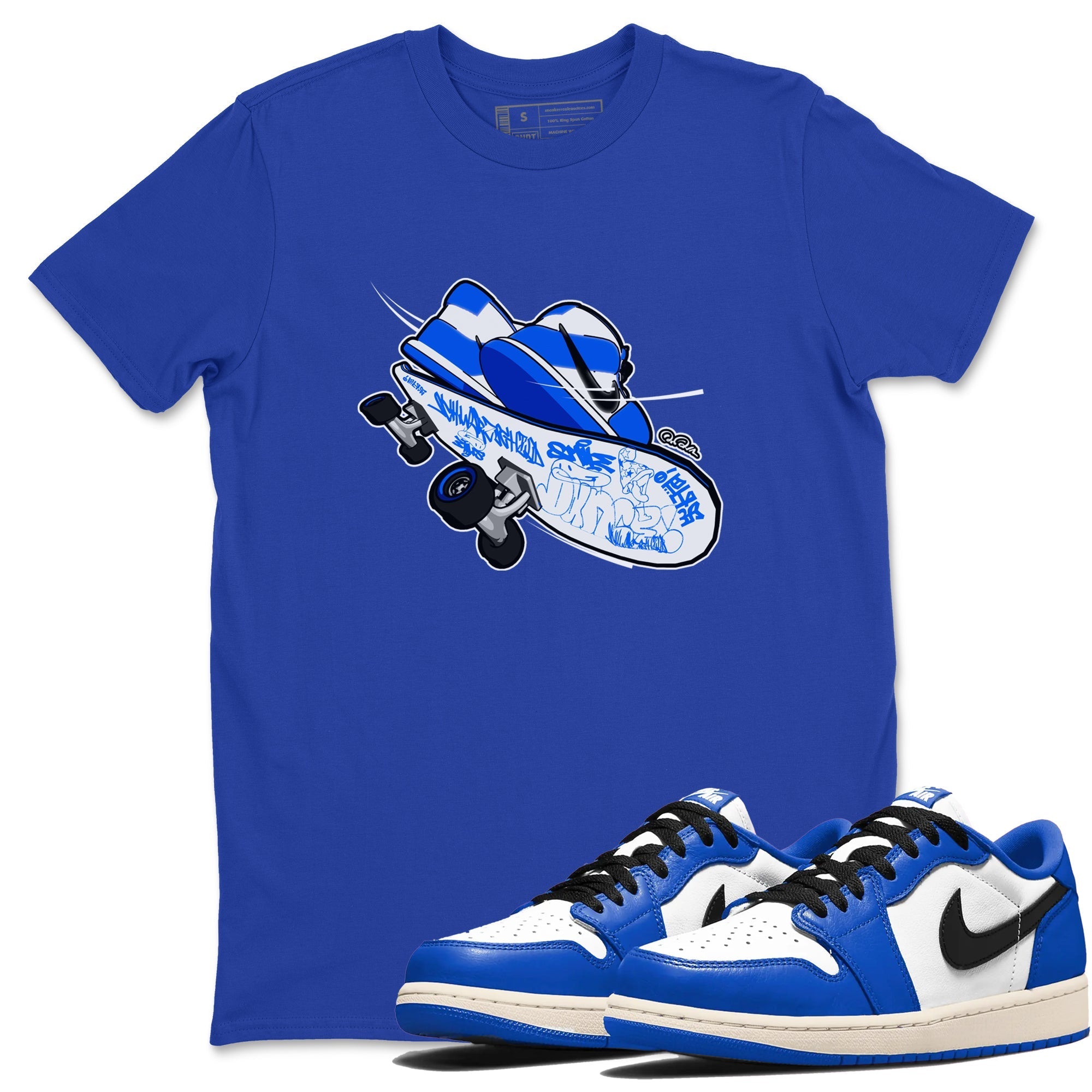 Skateboard snkmatch Tees - Air Jordan 1 Game Royal