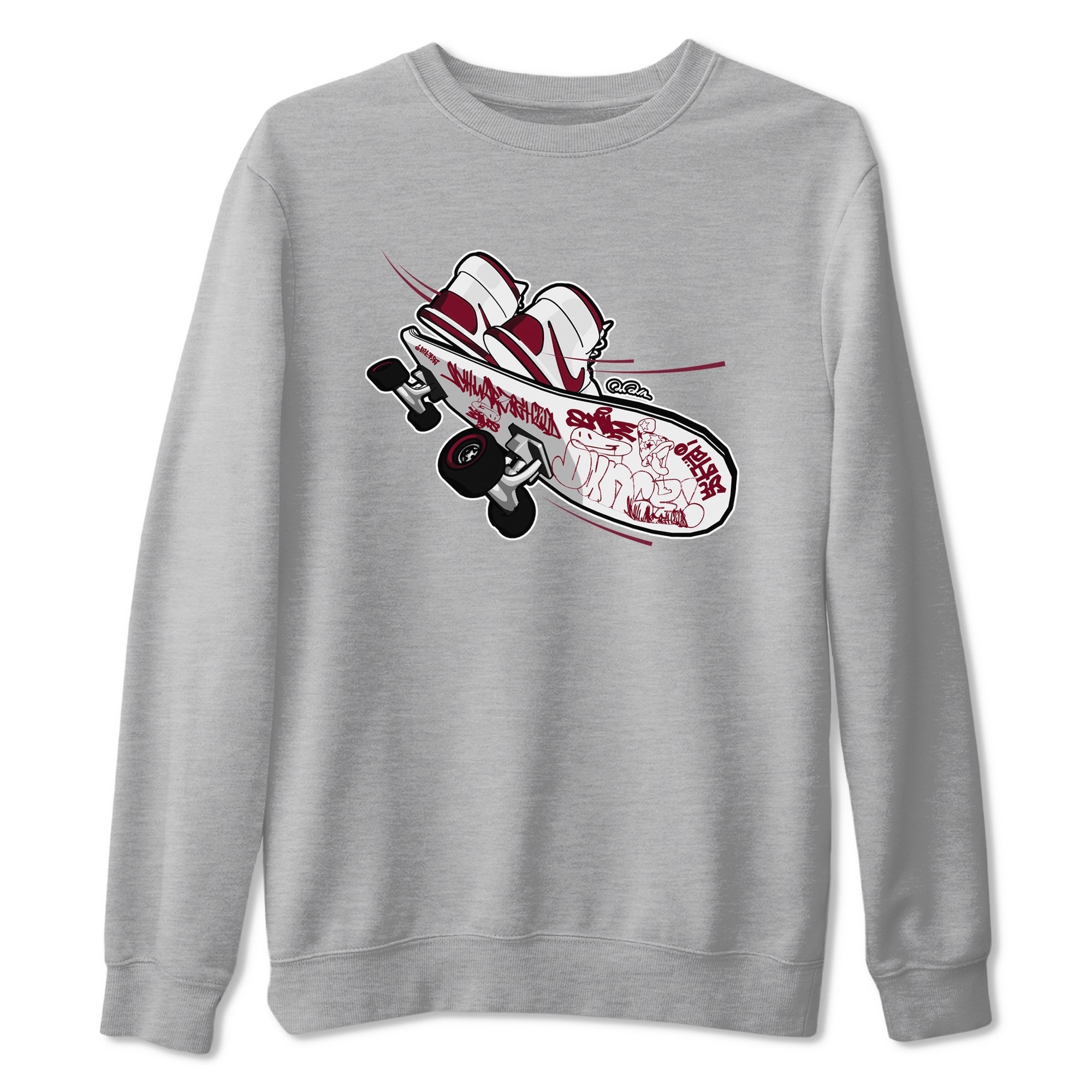 Skateboard snkmatch Tee - Air Jordan 1 Metallic Burgundy