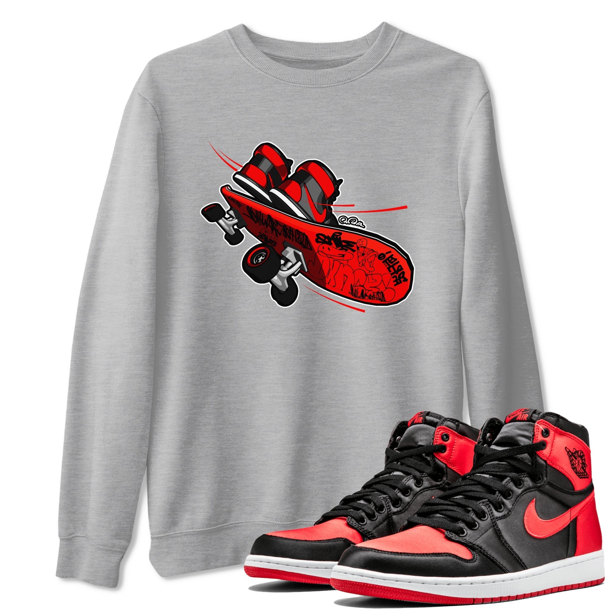 Skateboard snkmatch Tee - Air Jordan 1 Satin Bred