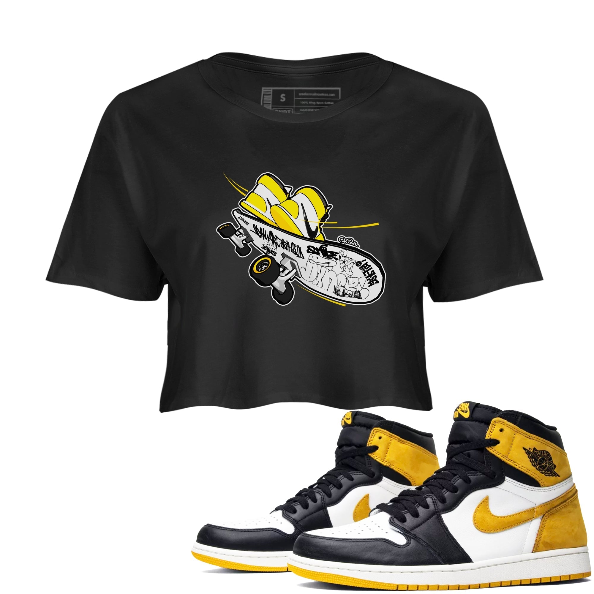 Skateboard snkmatch Women's Top - Air Jordan 1 Yellow Ochre