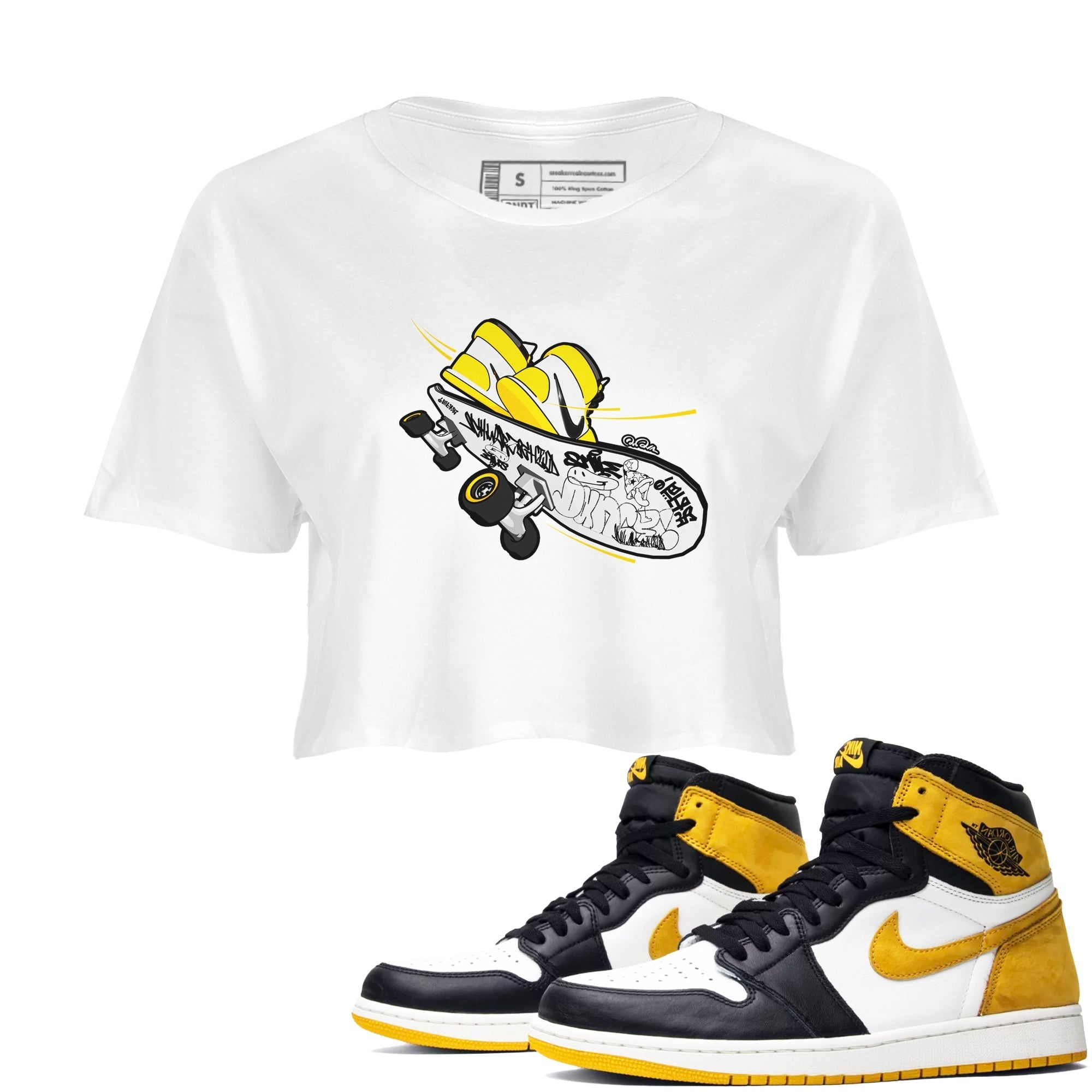 Skateboard snkmatch Women's Top - Air Jordan 1 Yellow Ochre