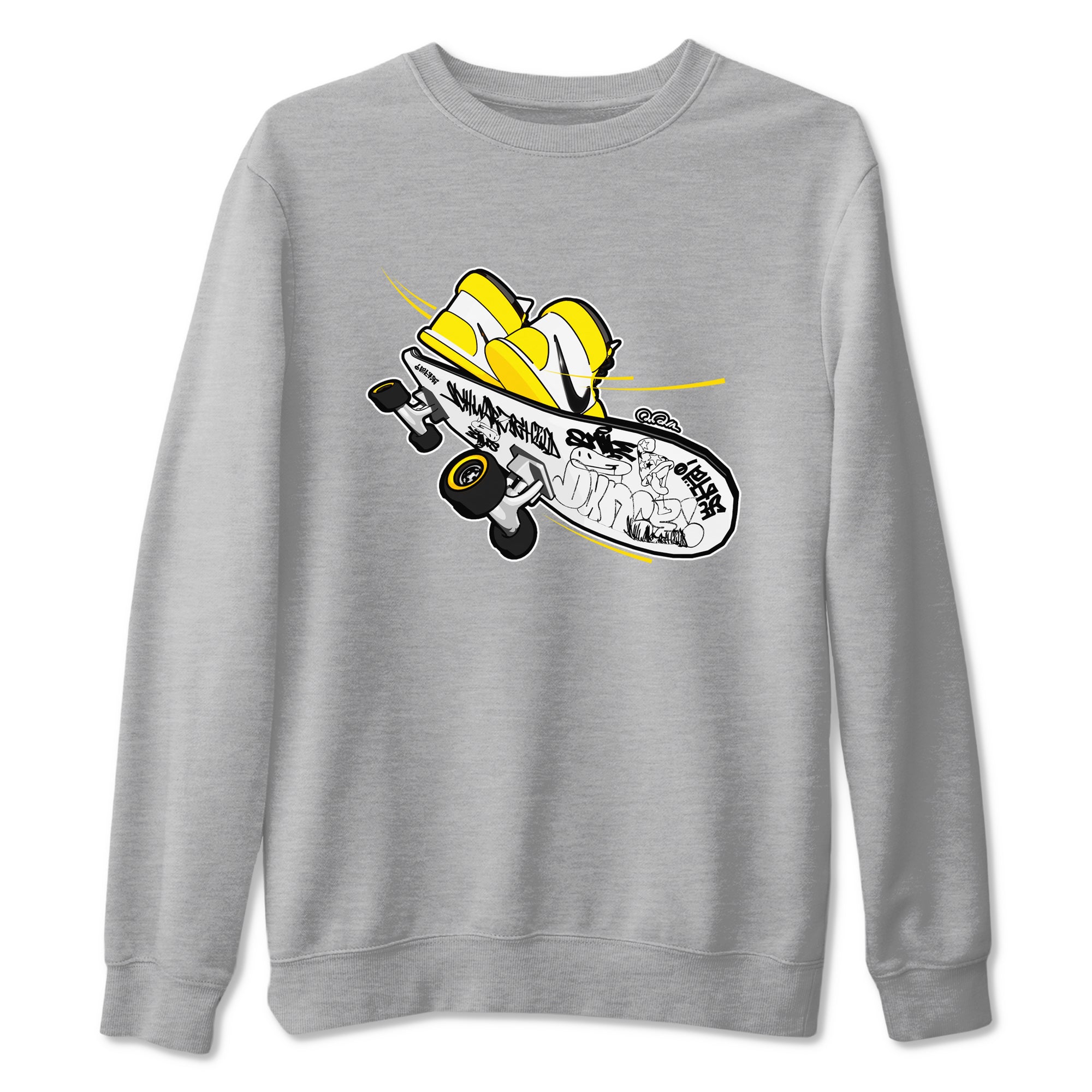 Skateboard snkmatch Tees - Air Jordan 1 Yellow Ochre