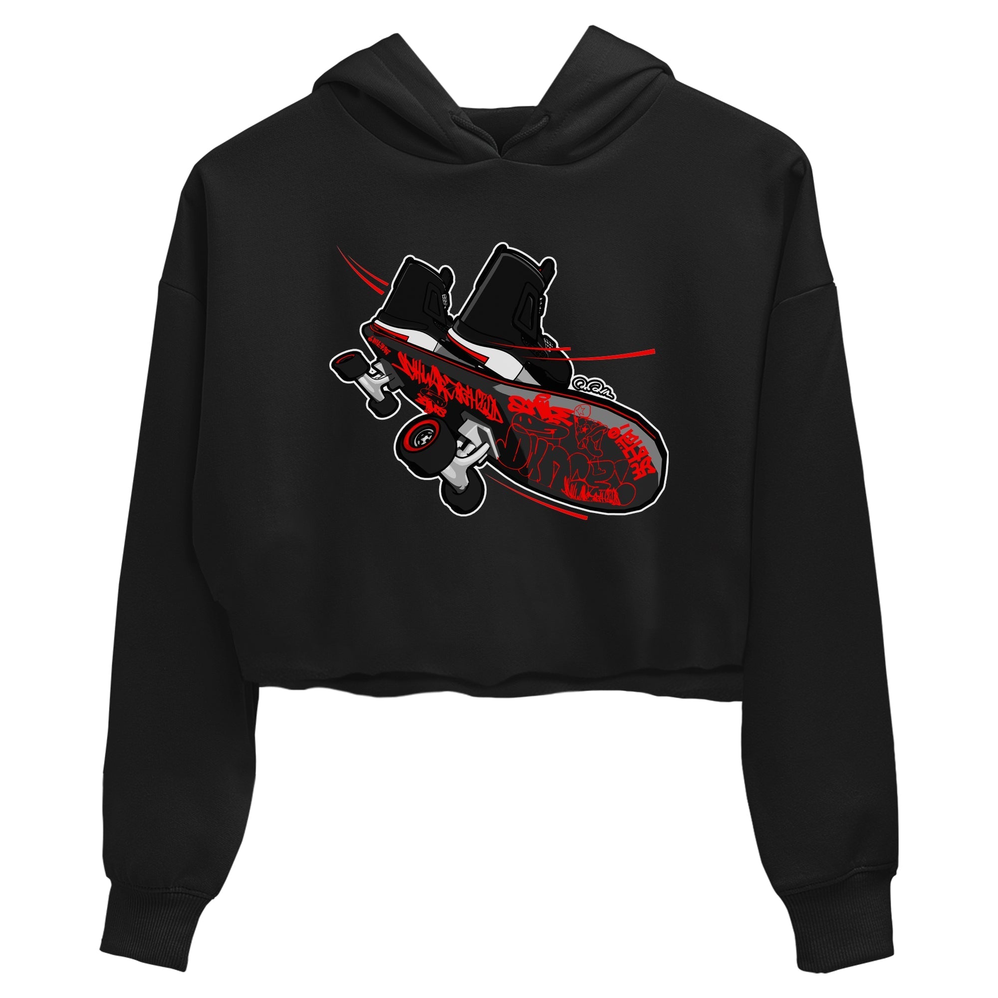 Skateboard snkmatch Women's Top - Air Jordan 4 Bred Reimagined