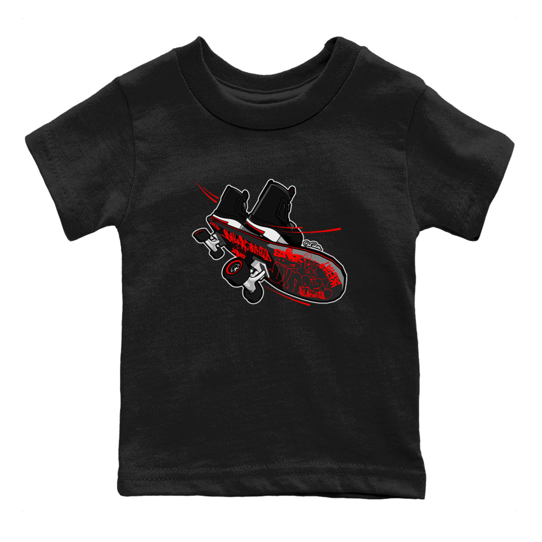 Skateboard snkmatch Tee Kids - Air Jordan 4 Bred Reimagined