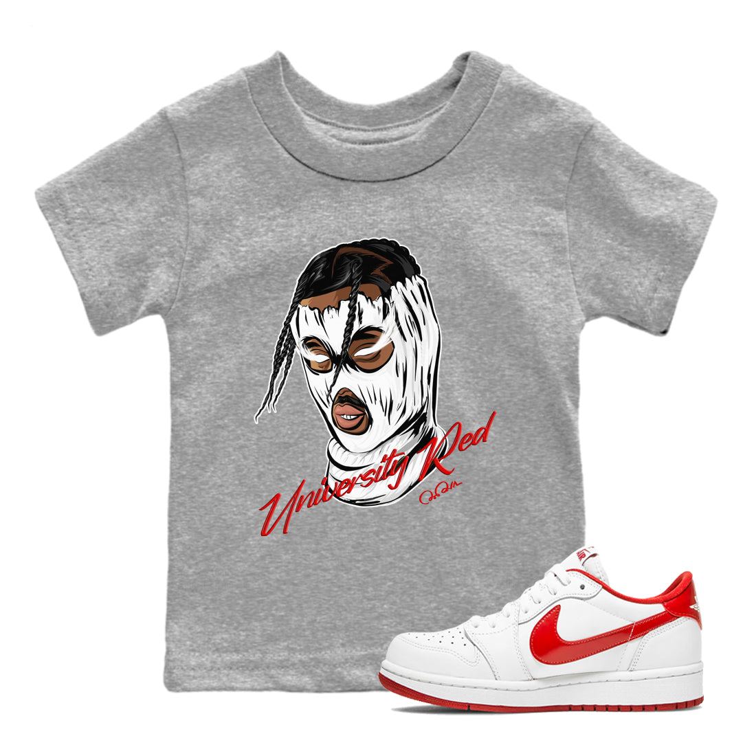Ski Mask Gang snkmatch Tee Kids - Air Jordan 1 University Red