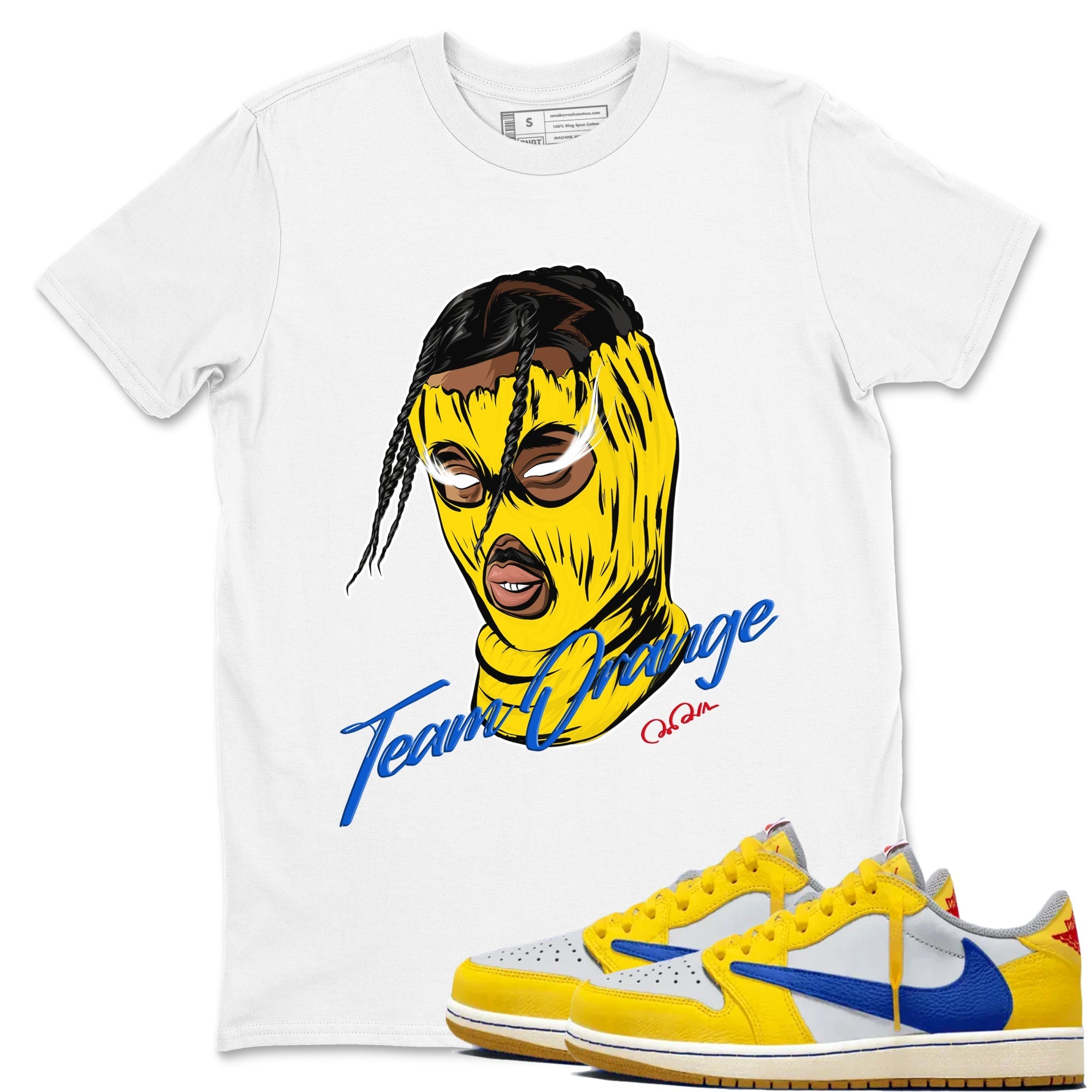 Ski Mask Gang snkmatch Tees - Air Jordan 1 Travis Scott Canary