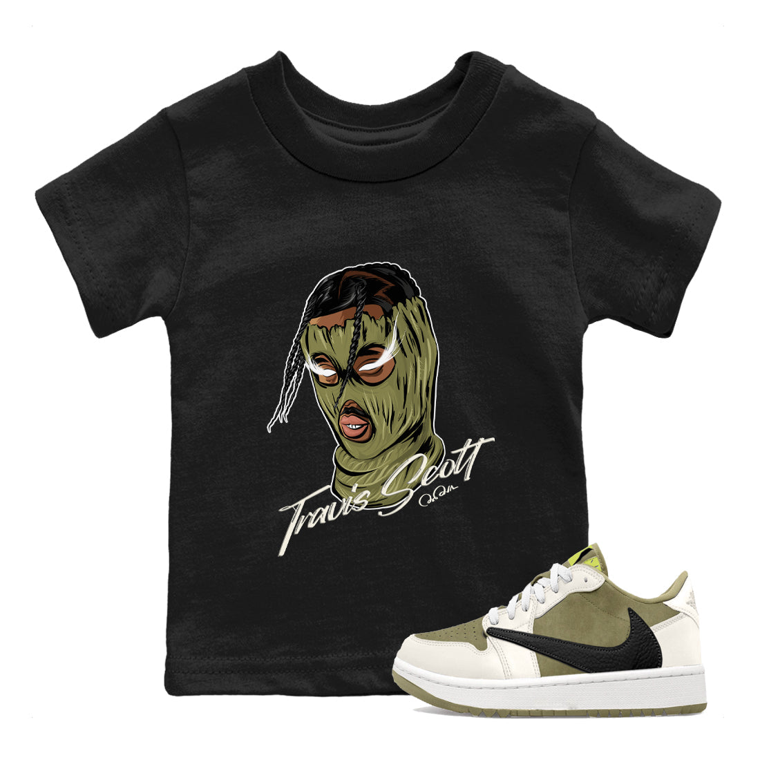 Ski Mask Gang snkmatch Tee Kids - Air Jordan 1 Travis Scott Golf