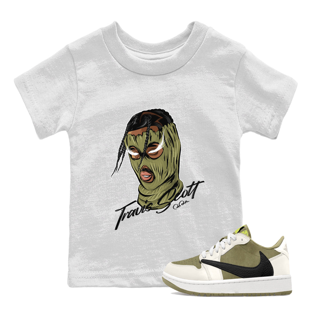 Ski Mask Gang snkmatch Tee Kids - Air Jordan 1 Travis Scott Golf