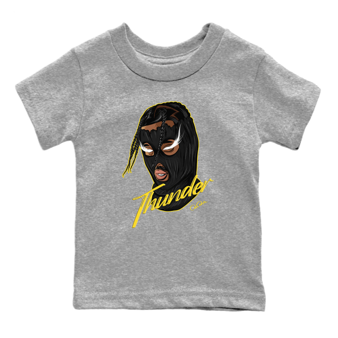 Ski Mask Gang Kids Tops - Air Jordan 4 Thunder