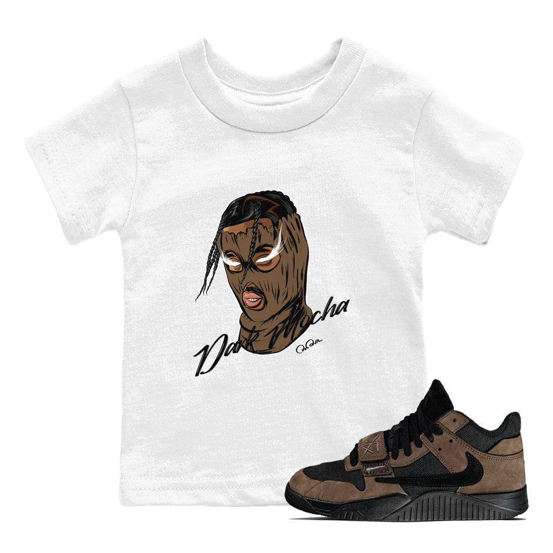 Ski Mask Gang snkmatch Tees Kids - Jordan Jumpman Jack Travis Scott Dark Mocha