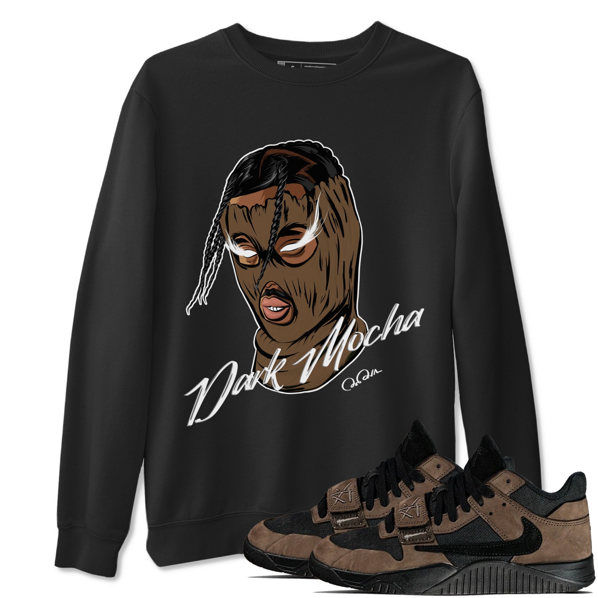 Ski Mask Gang snkmatch Tees - Jordan Jumpman Jack Travis Scott Dark Mocha