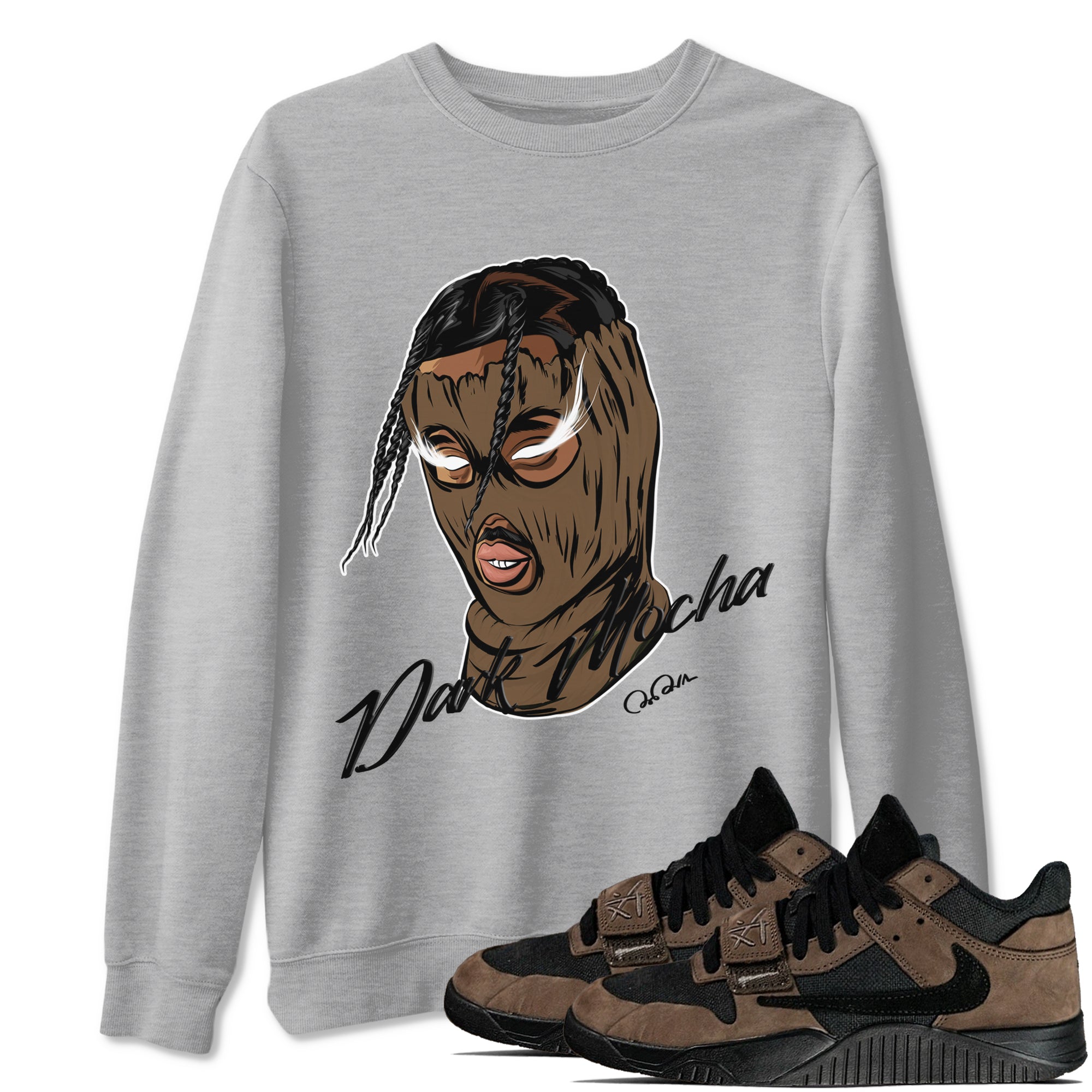 Ski Mask Gang snkmatch Tees - Jordan Jumpman Jack Travis Scott Dark Mocha