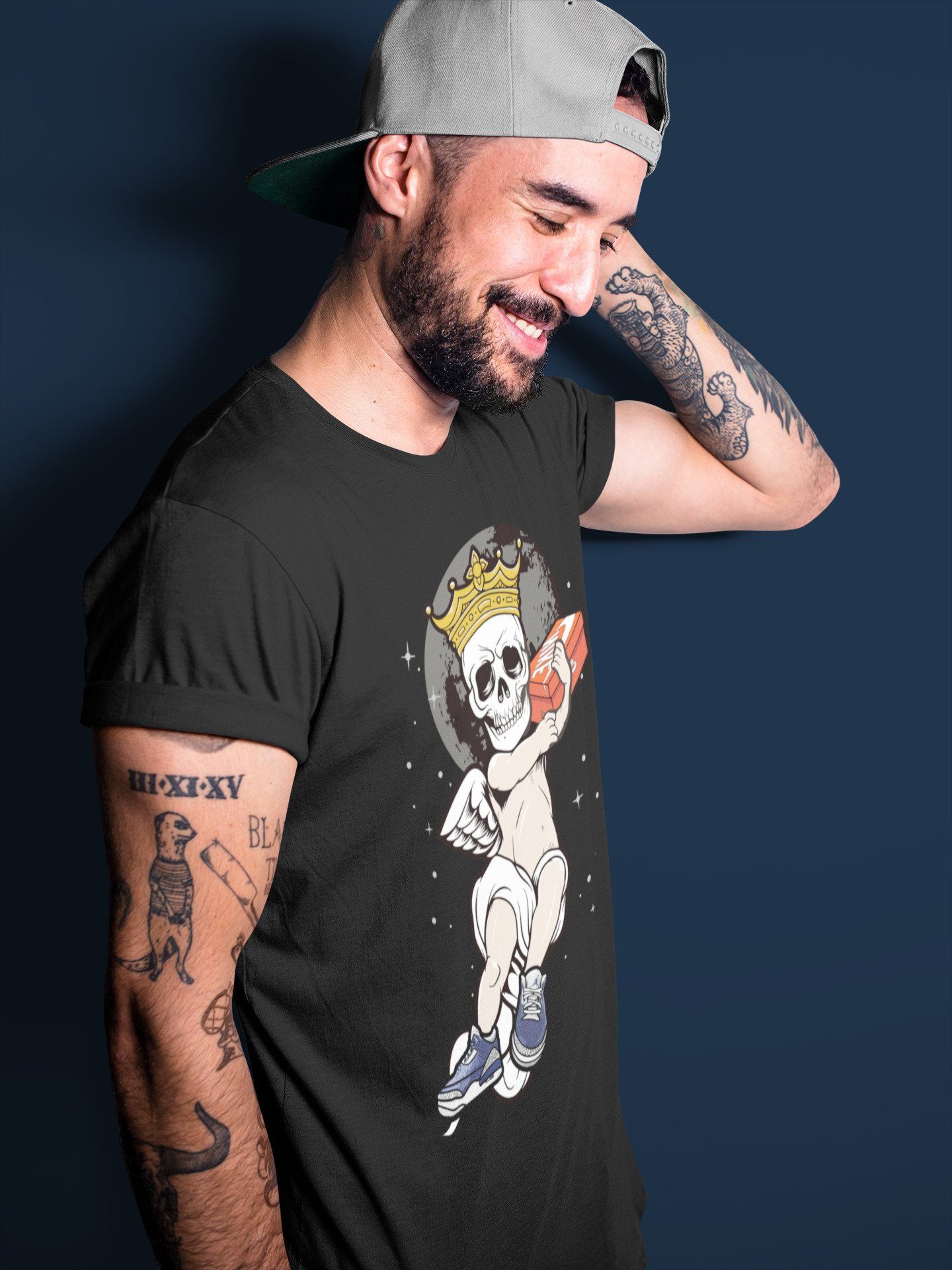 Skull Angel Unisex Tops - Air Jordan 3 Midnight Navy