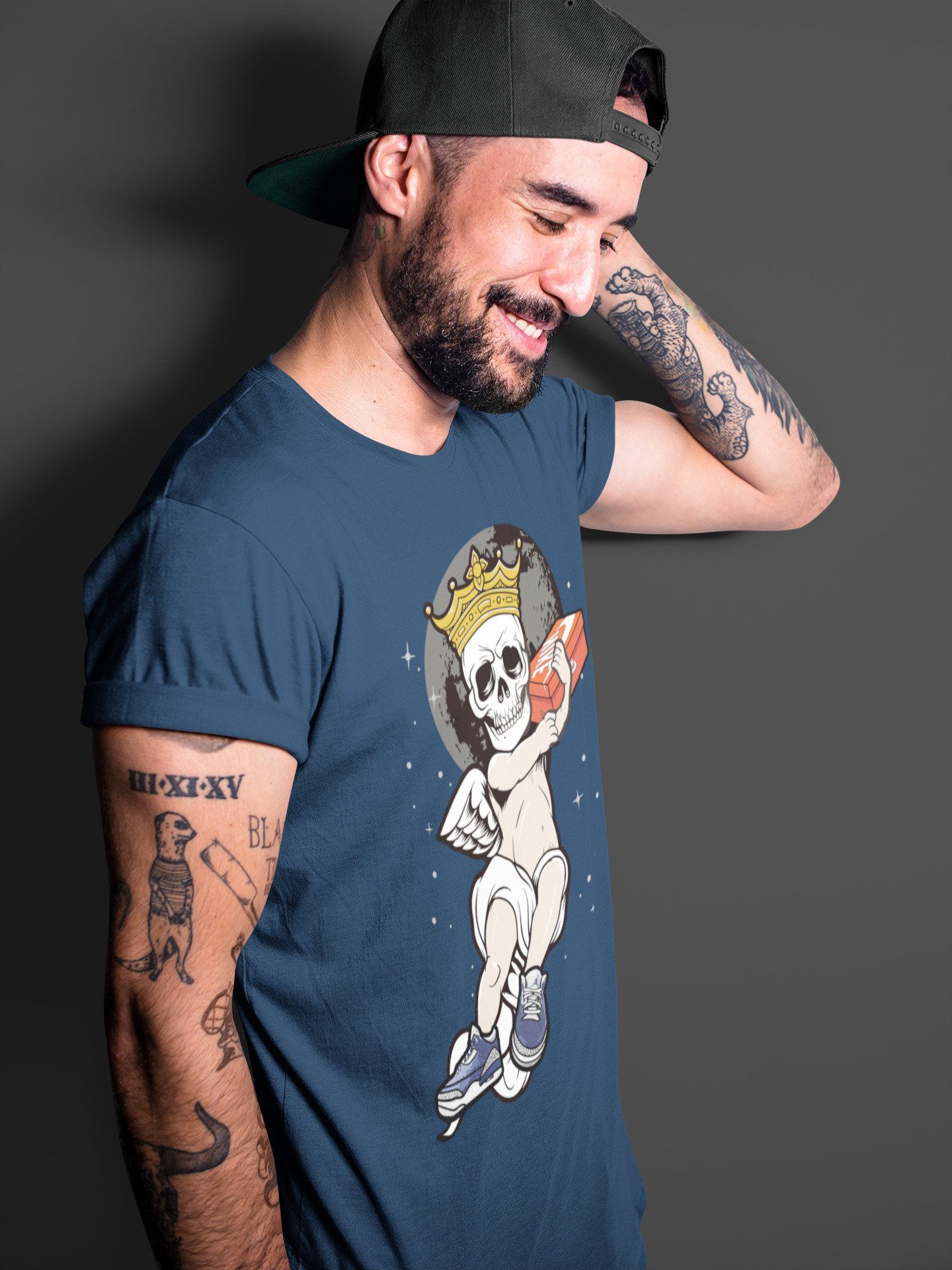 Skull Angel Unisex Tops - Air Jordan 3 Midnight Navy