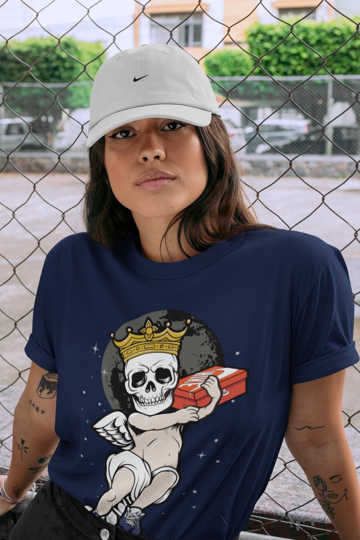 Skull Angel Unisex Tops - Air Jordan 3 Midnight Navy
