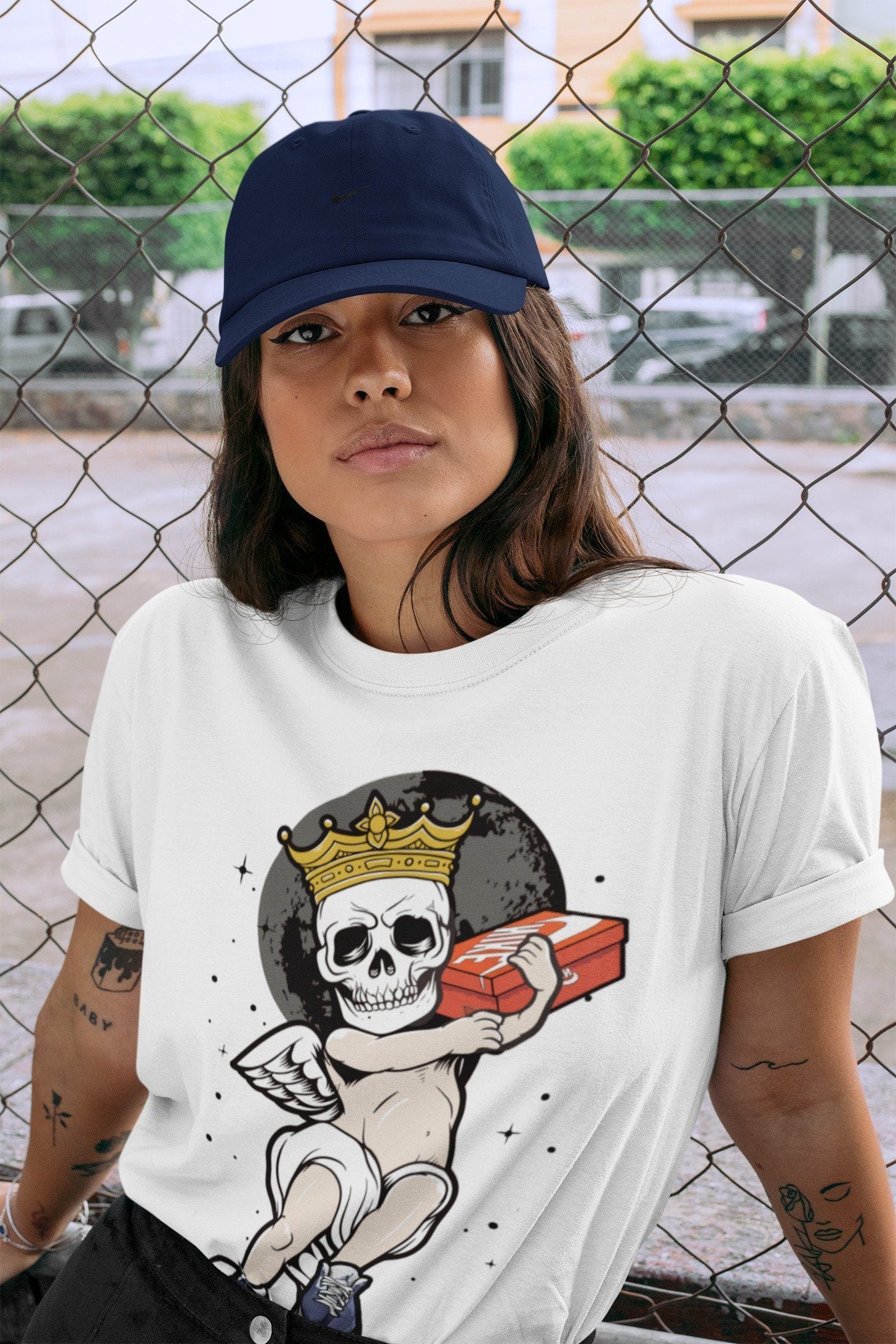 Skull Angel Unisex Tops - Air Jordan 3 Midnight Navy