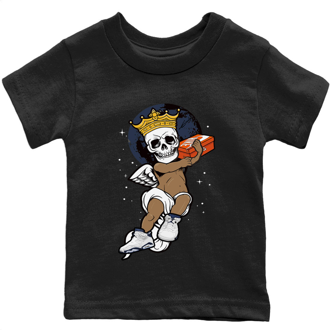 Skull Angel Kids Tops - Air Jordan 6 Midnight Navy