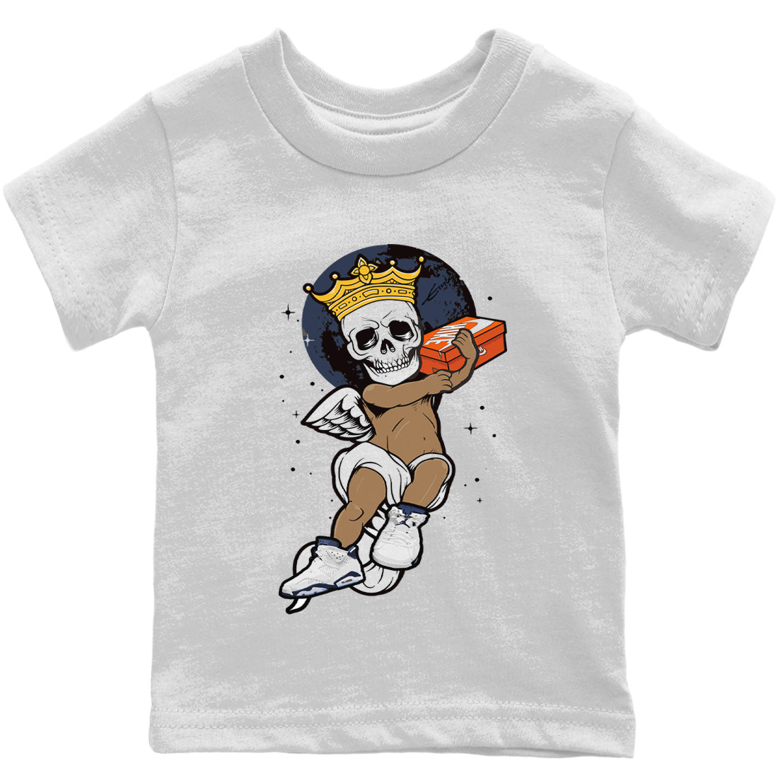 Skull Angel Kids Tops - Air Jordan 6 Midnight Navy