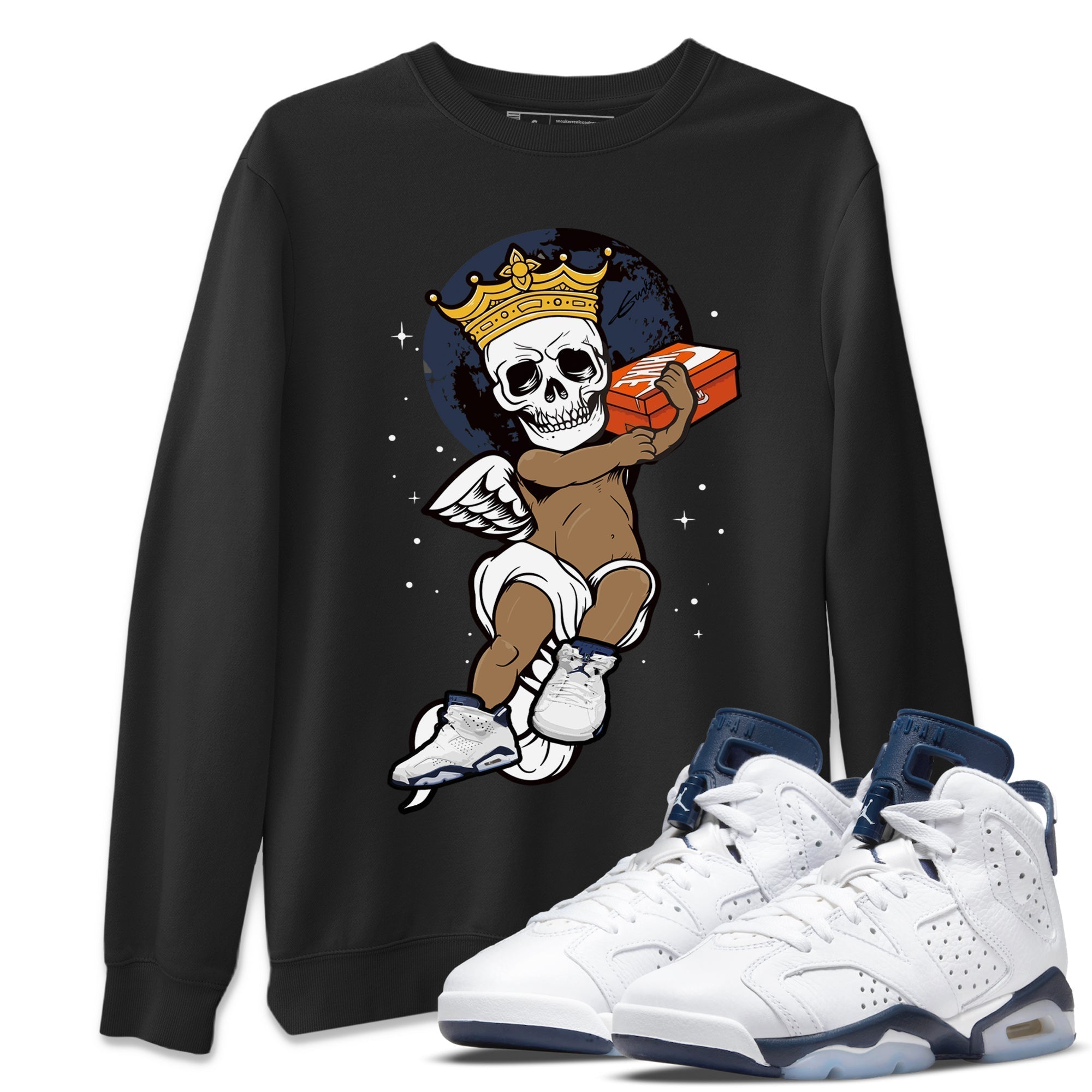 Skull Angel Unisex Tops - Air Jordan 6 Midnight Navy