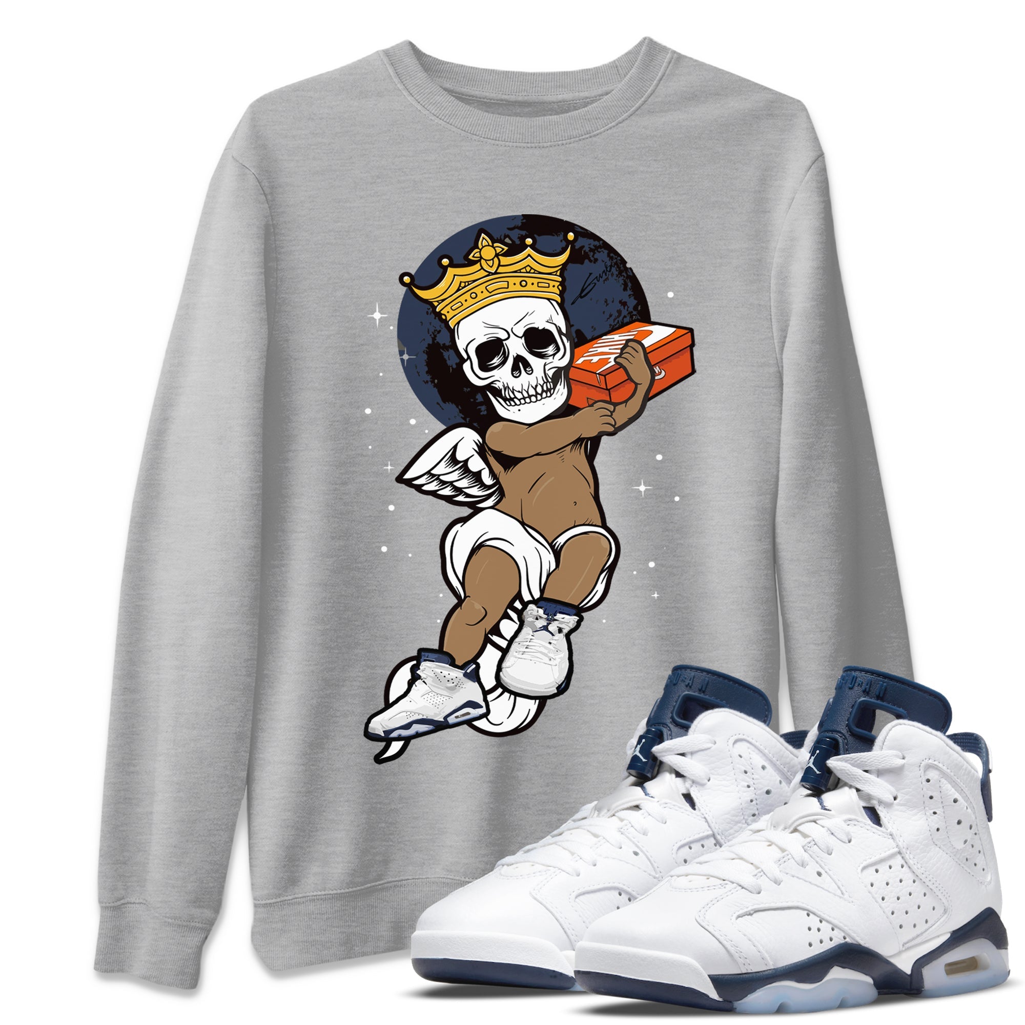 Skull Angel Unisex Tops - Air Jordan 6 Midnight Navy