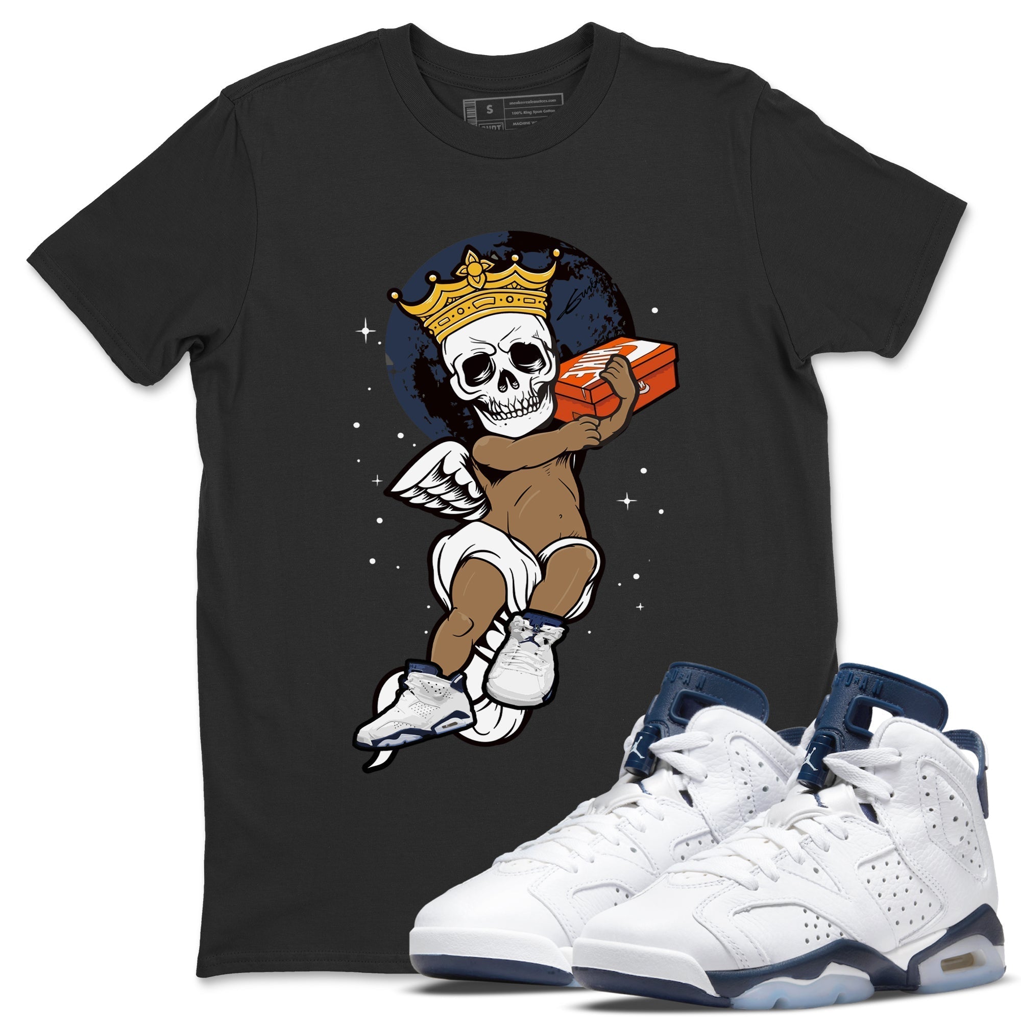 Skull Angel Unisex Tops - Air Jordan 6 Midnight Navy