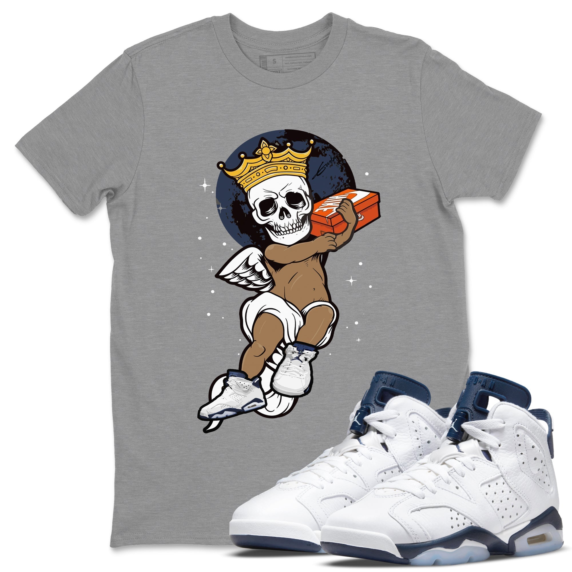 Skull Angel Unisex Tops - Air Jordan 6 Midnight Navy