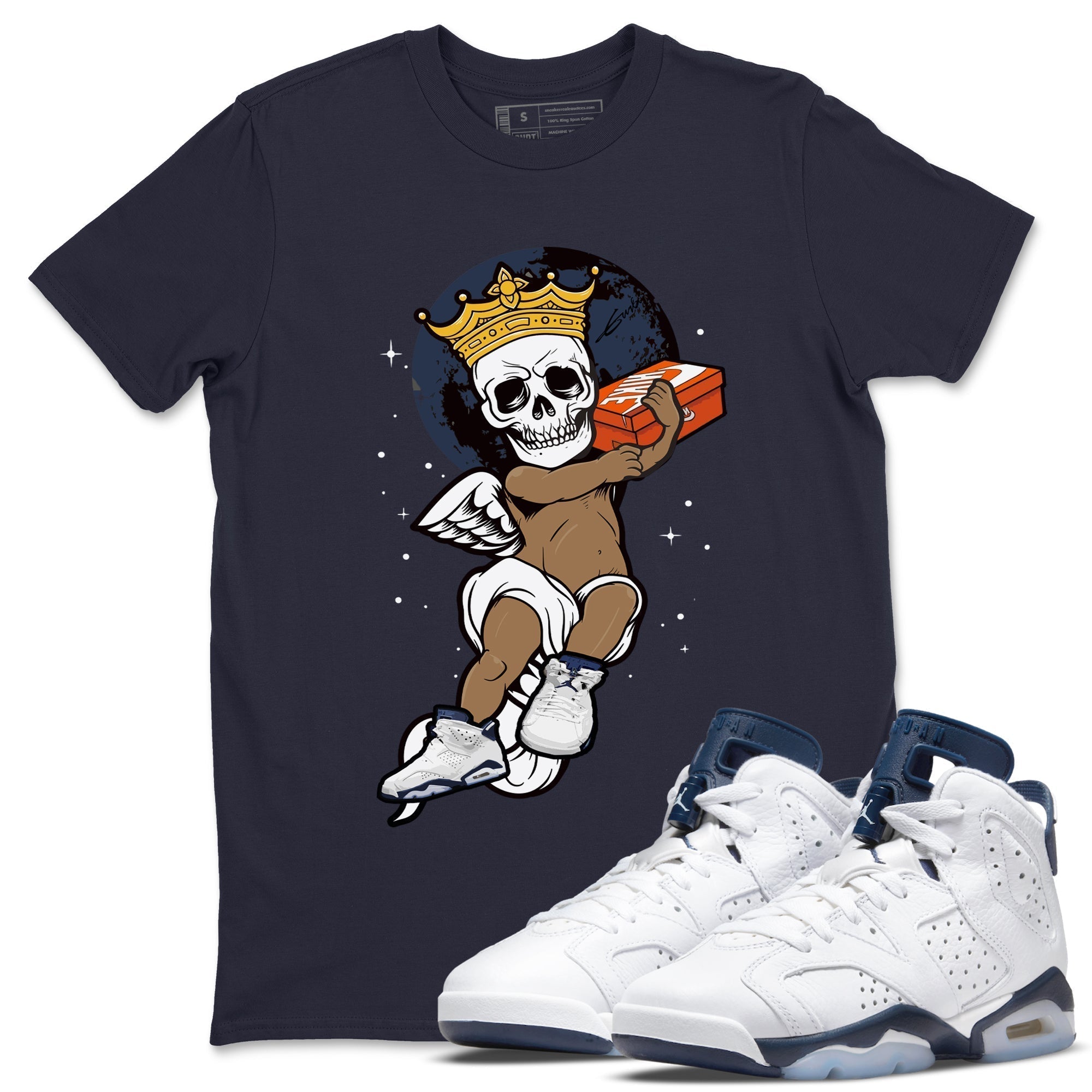 Skull Angel Unisex Tops - Air Jordan 6 Midnight Navy