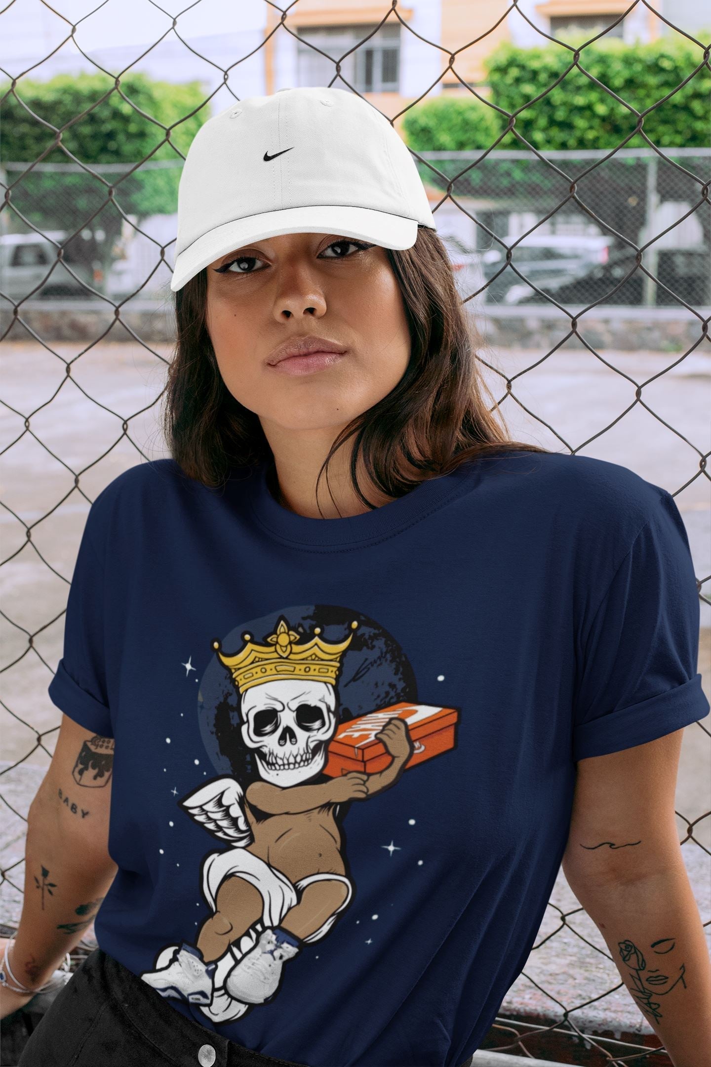 Skull Angel Unisex Tops - Air Jordan 6 Midnight Navy