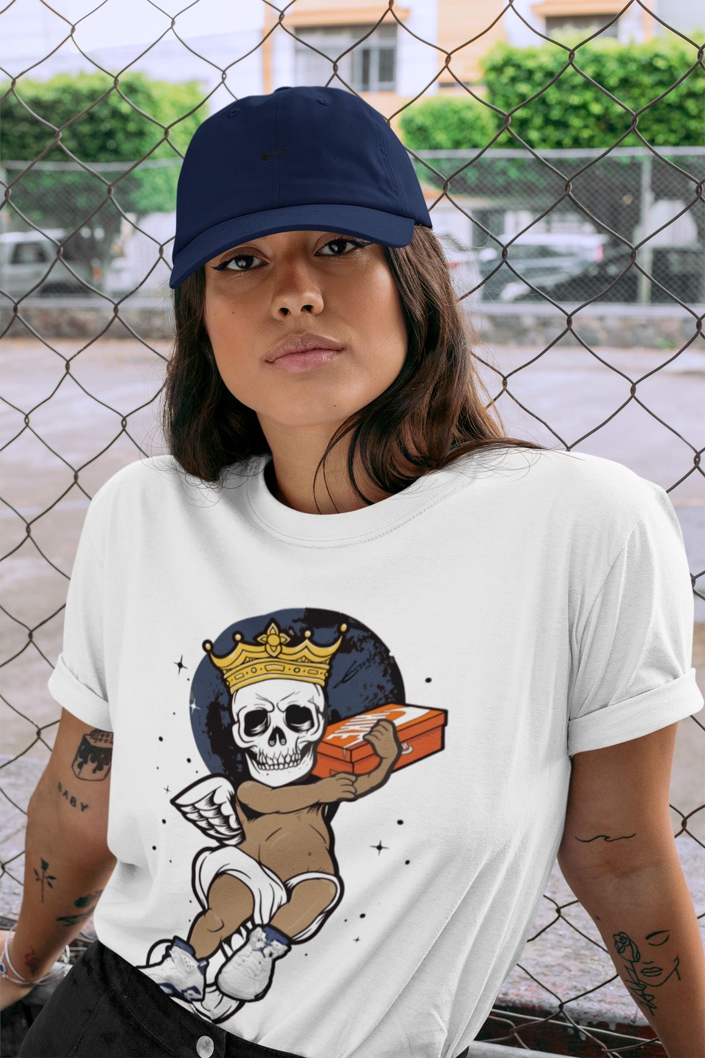 Skull Angel Unisex Tops - Air Jordan 6 Midnight Navy