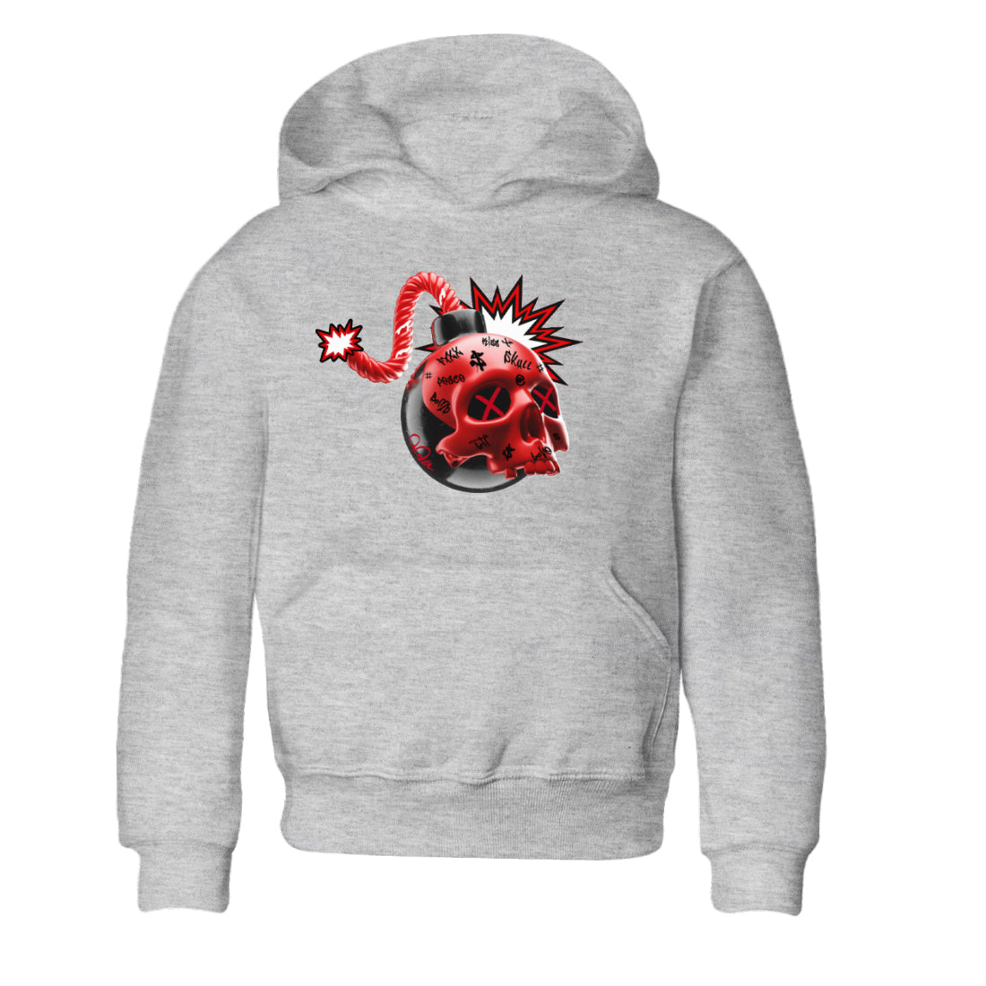 Skull Bomb Kids Tops - Air Jordan 1 Satin Bred