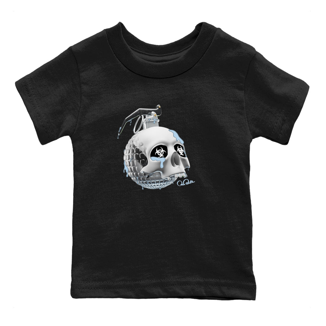 Skull Bomb Kids Tops - Air Jordan 11 White Cement