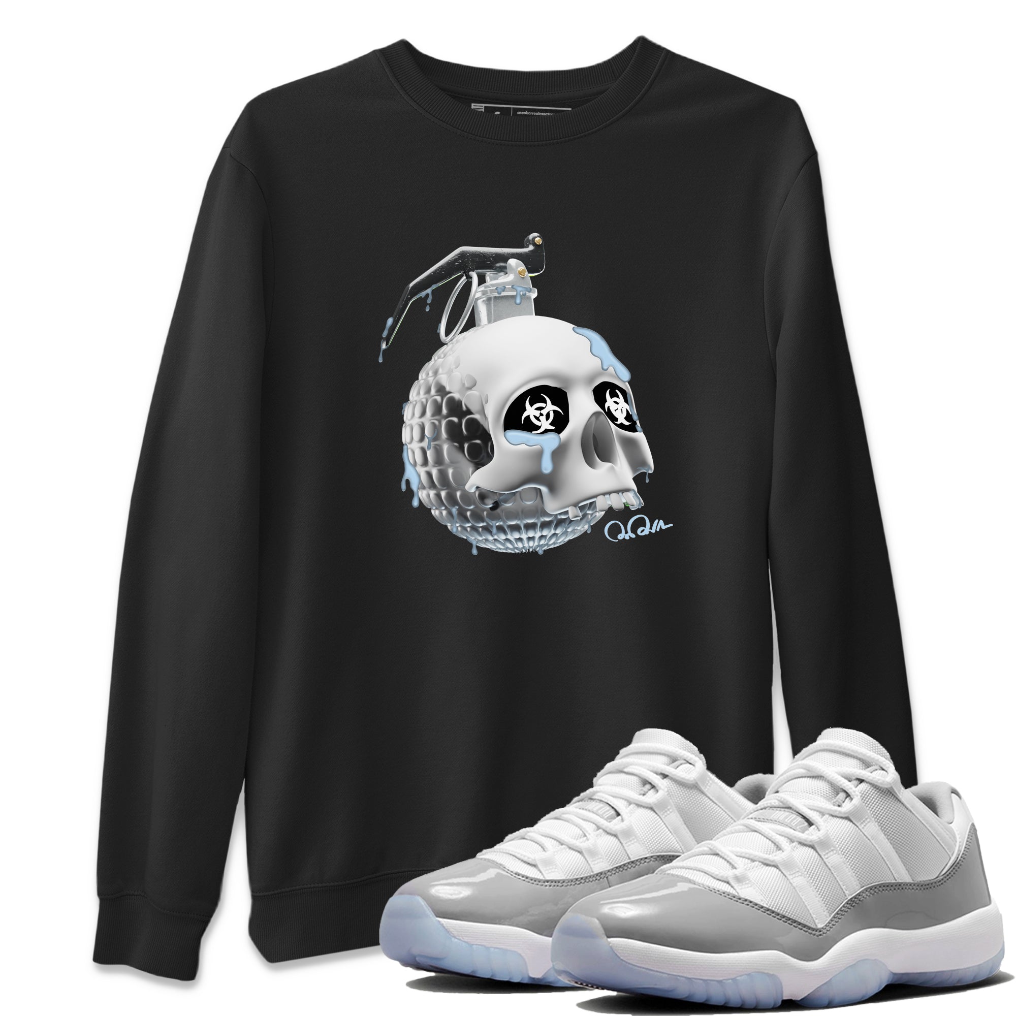 Skull Bomb Unisex Tops - Air Jordan 11 White Cement