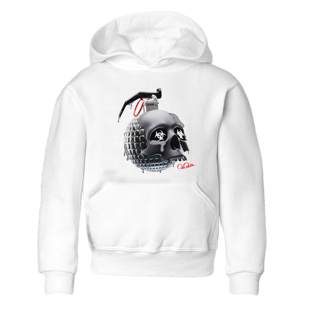 Skull Bomb Kids Tops - Air Jordan 13 Black Flint