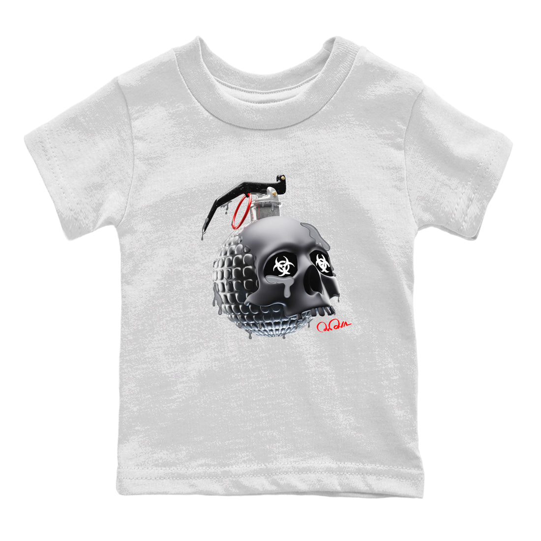 Skull Bomb Kids Tops - Air Jordan 13 Black Flint