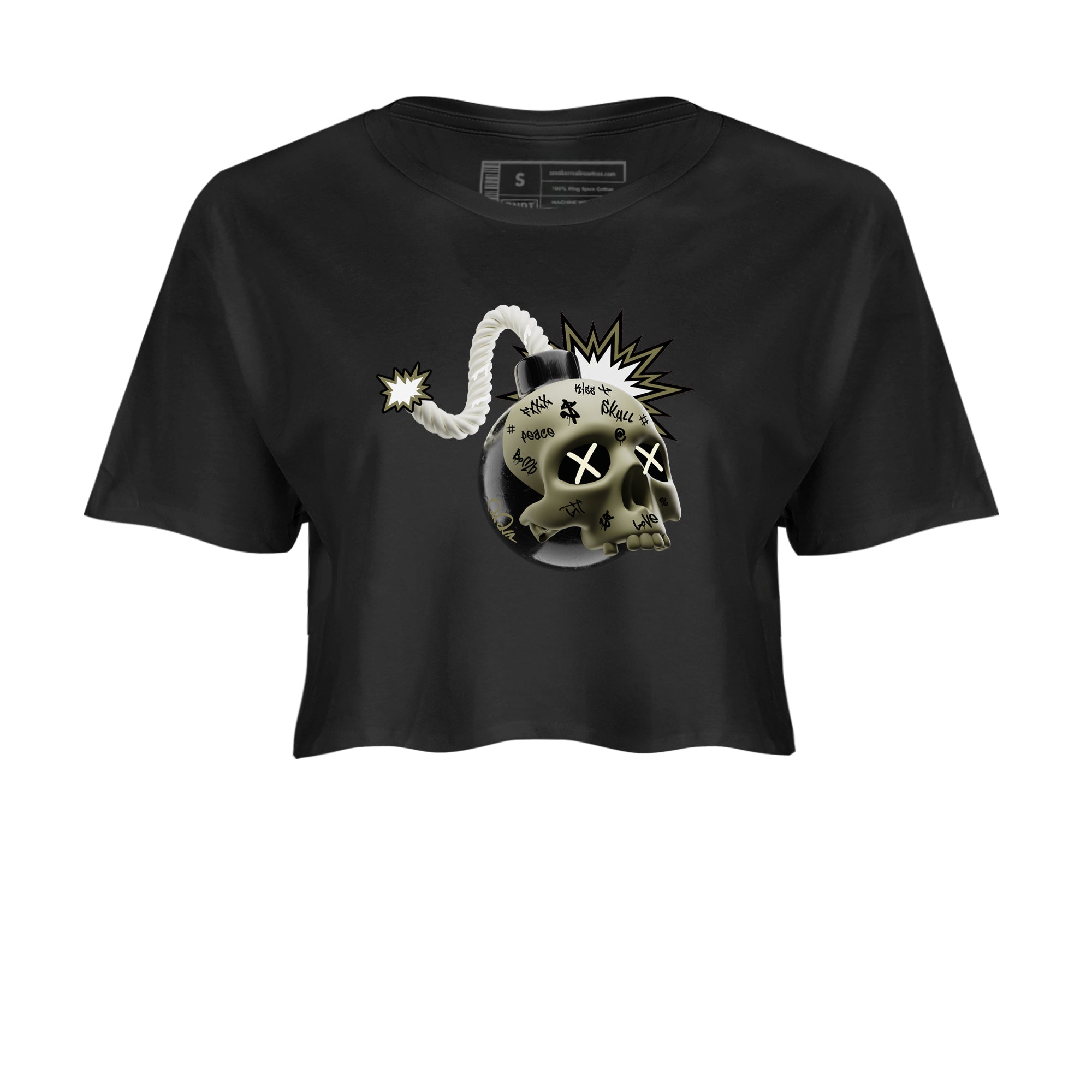 Skull Bomb snkmatch Women's Top - Air Jordan 4 Medium Olive