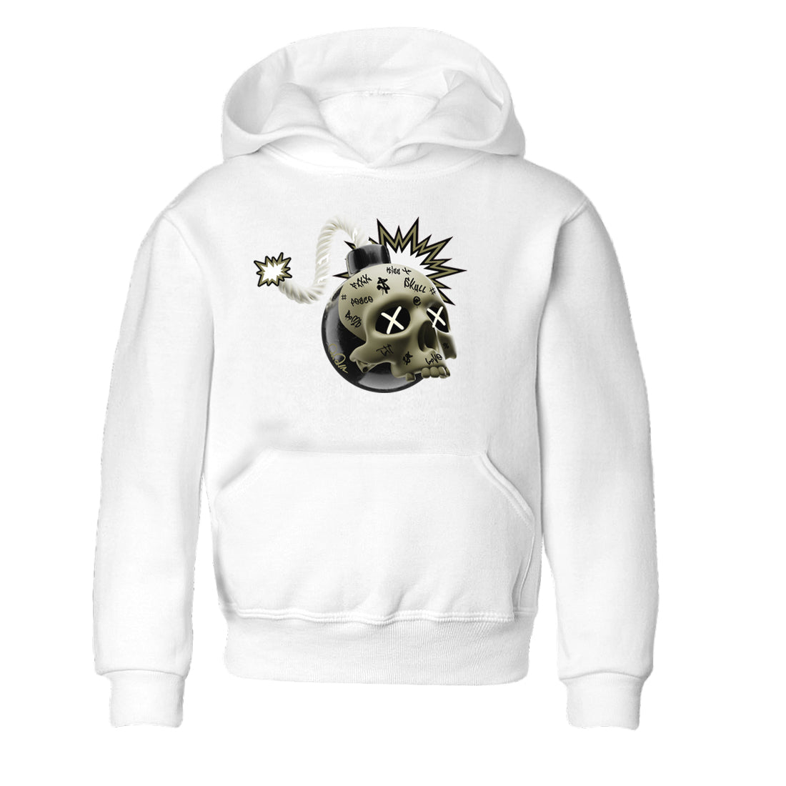 Skull Bomb snkmatch Tee Kids - Air Jordan 4 Medium Olive